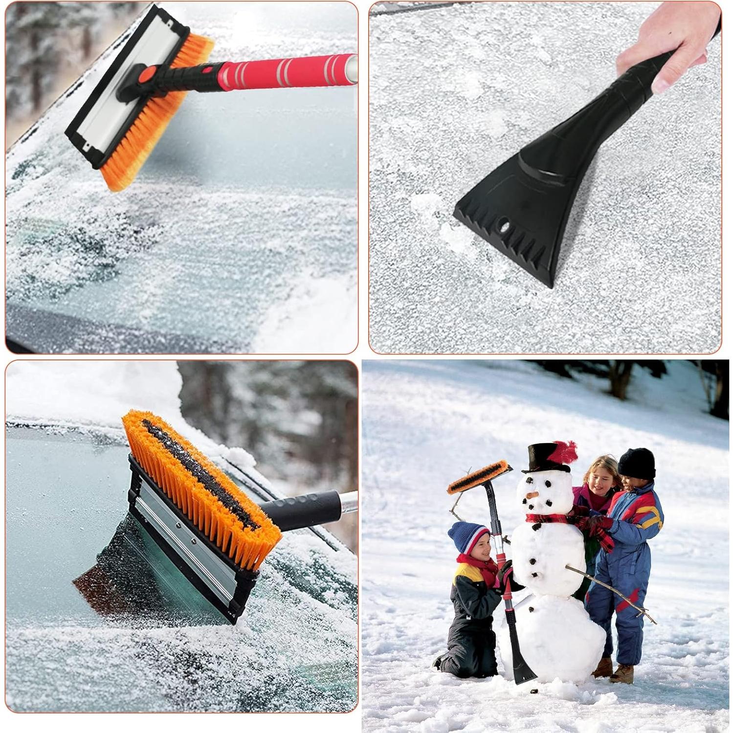 Cepillo de Nieve FOVAL 120 cm con Raspador de Hielo y Limpiaparabrisas