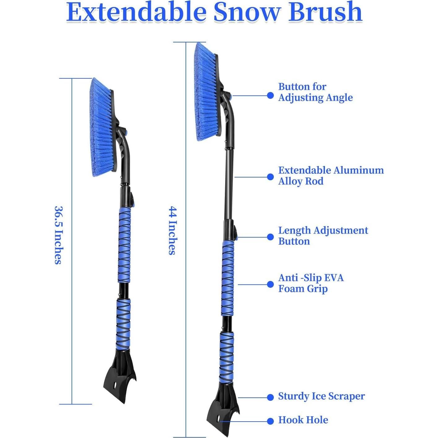 Cepillo de Nieve HEEYA 111.76 cm con Raspador de Hielo Azul