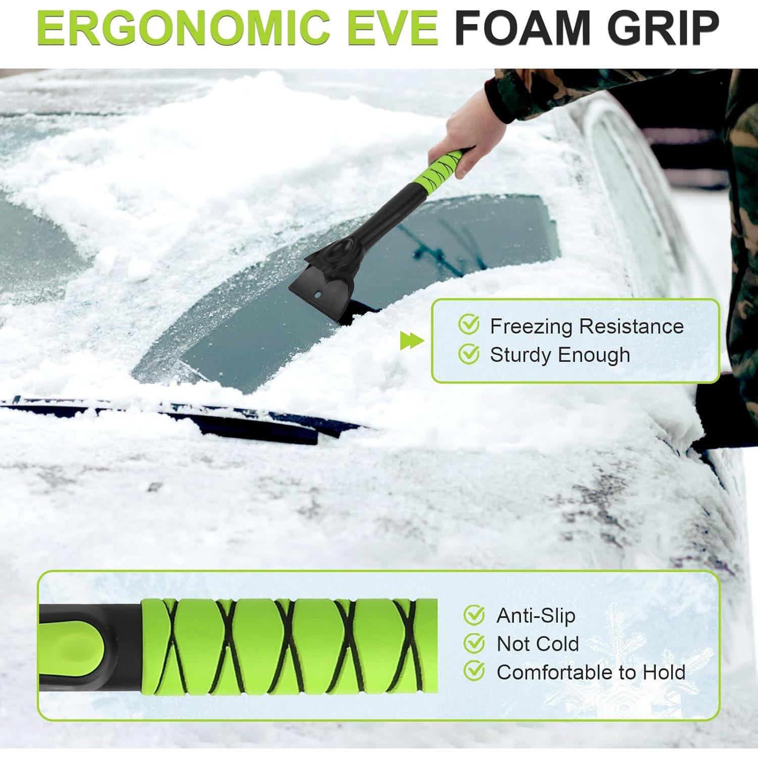 Yougfin Cepillo de Nieve 3 en 1 con Raspador de Hielo 106.68 cm