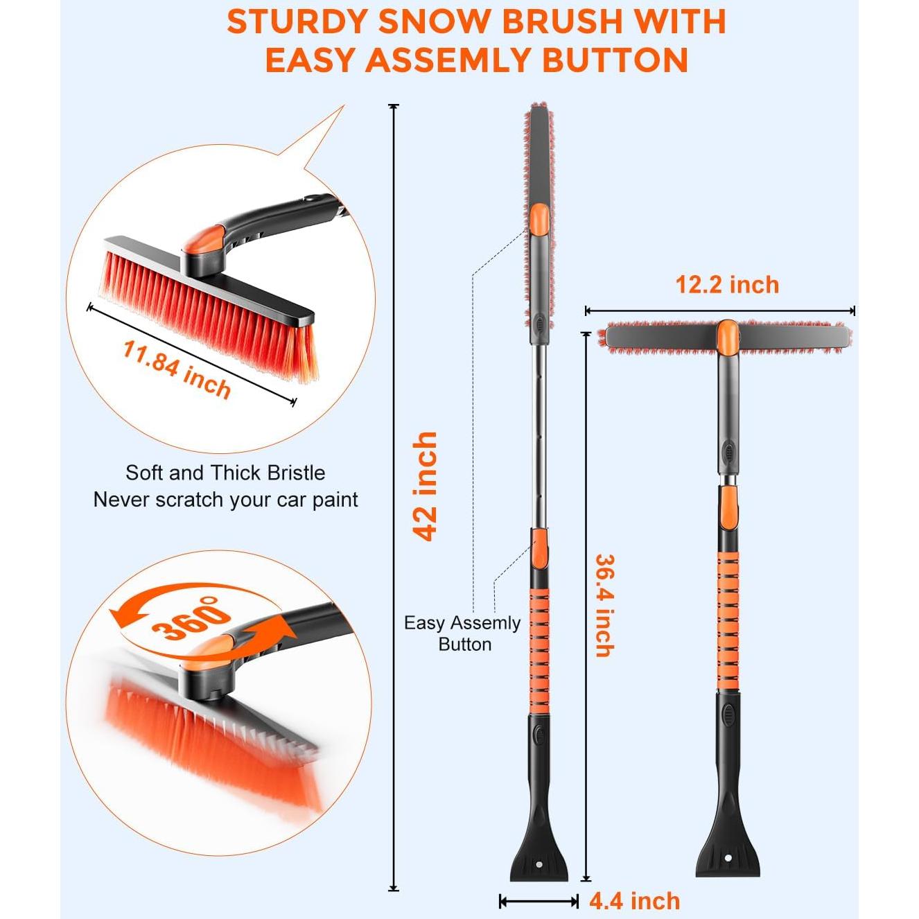 Raspador de Hielo y Nieve Doogoocoo A-GXQ-M Extensible 68-107 cm