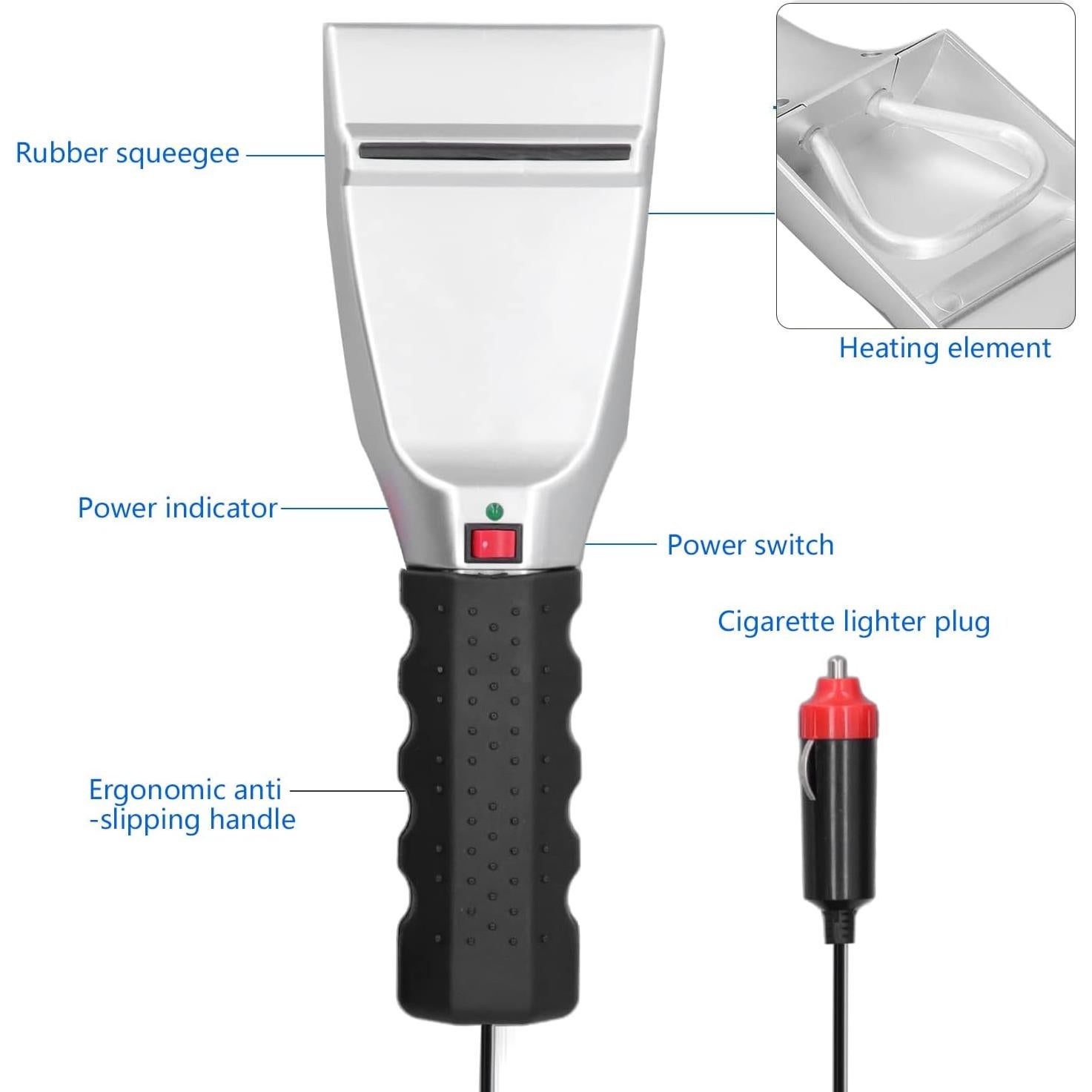 Raspador de Nieve Eléctrico Headerbs 12V 18W 60°C 2.8m