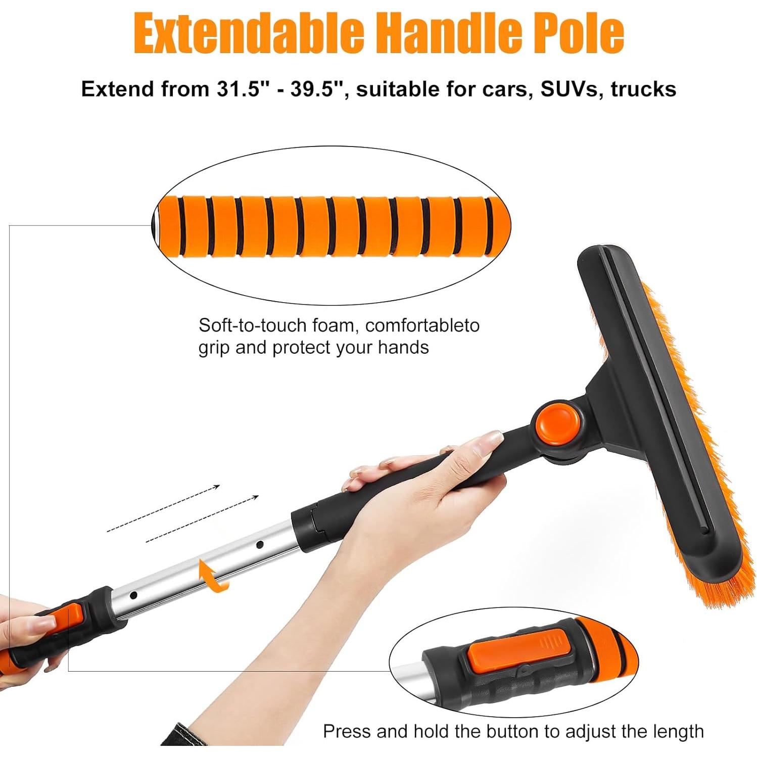 Raspador de Hielo HAOYOO 99 cm con Cepillo de Nieve 360°