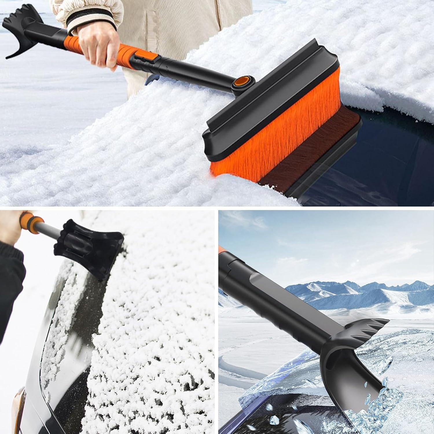 Raspador de Hielo HAOYOO 99 cm con Cepillo de Nieve 360°