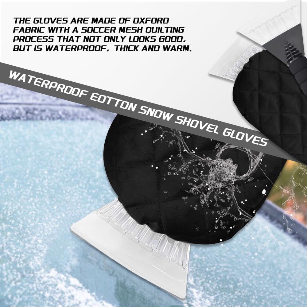 Raspador de Hielo con Guante CHRYMUM para Automóvil Negro