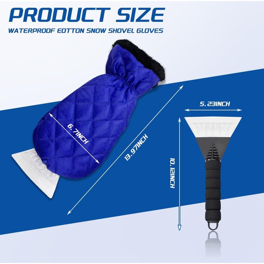 Raspador de Hielo con Guante Kutyun - Impermeable y Cálido