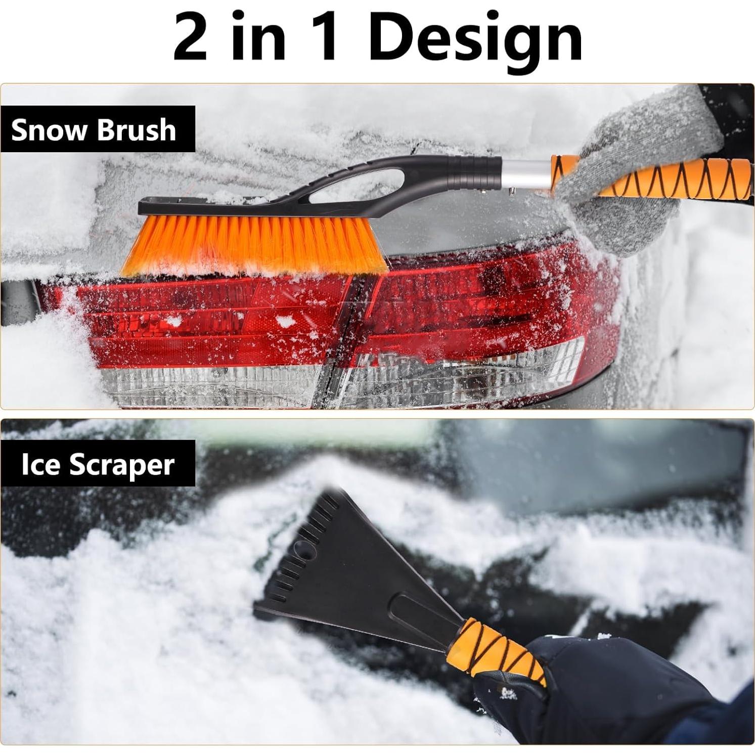 Paquete de 2 Cepillos de Nieve y Raspadores de Hielo aolopw 68.58 cm