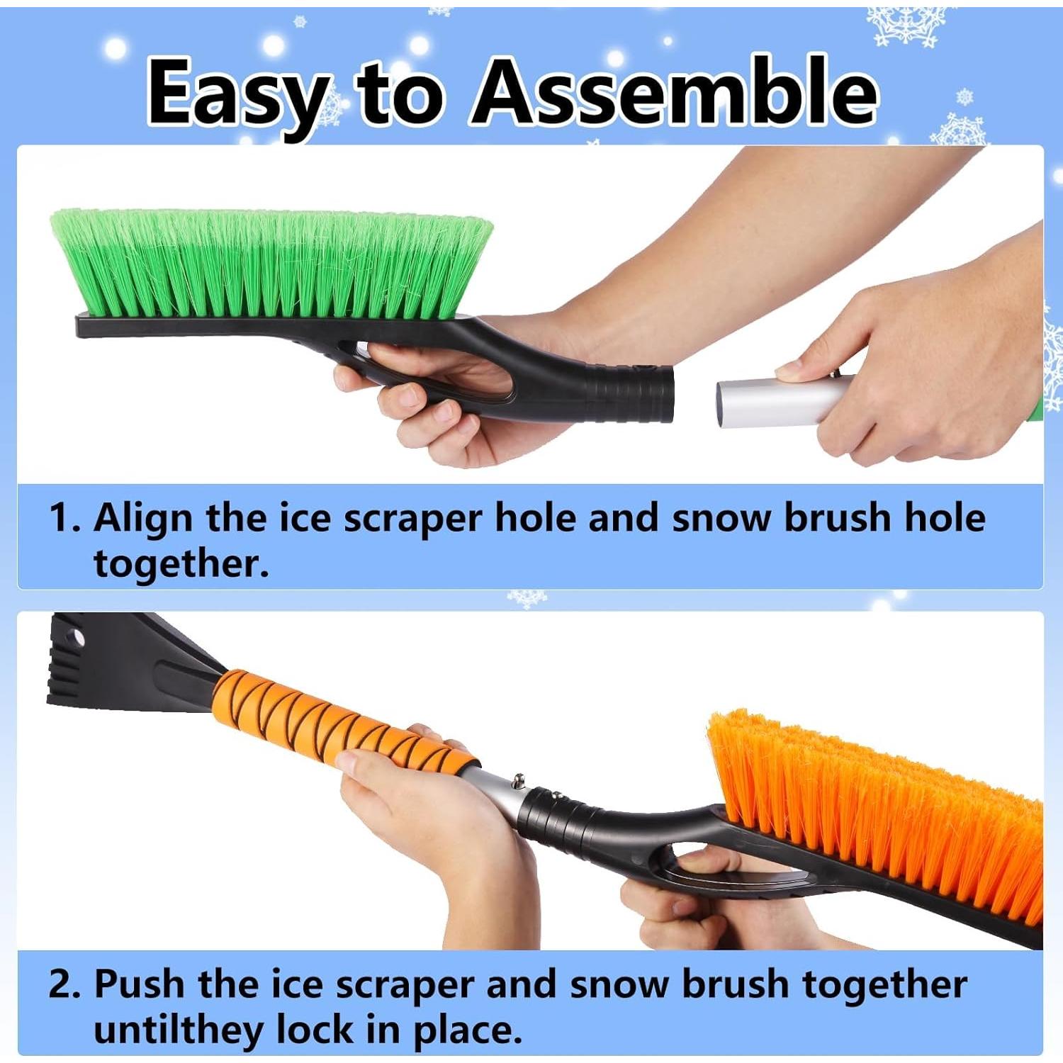 Paquete de 2 Cepillos de Nieve y Raspadores de Hielo aolopw 68.58 cm