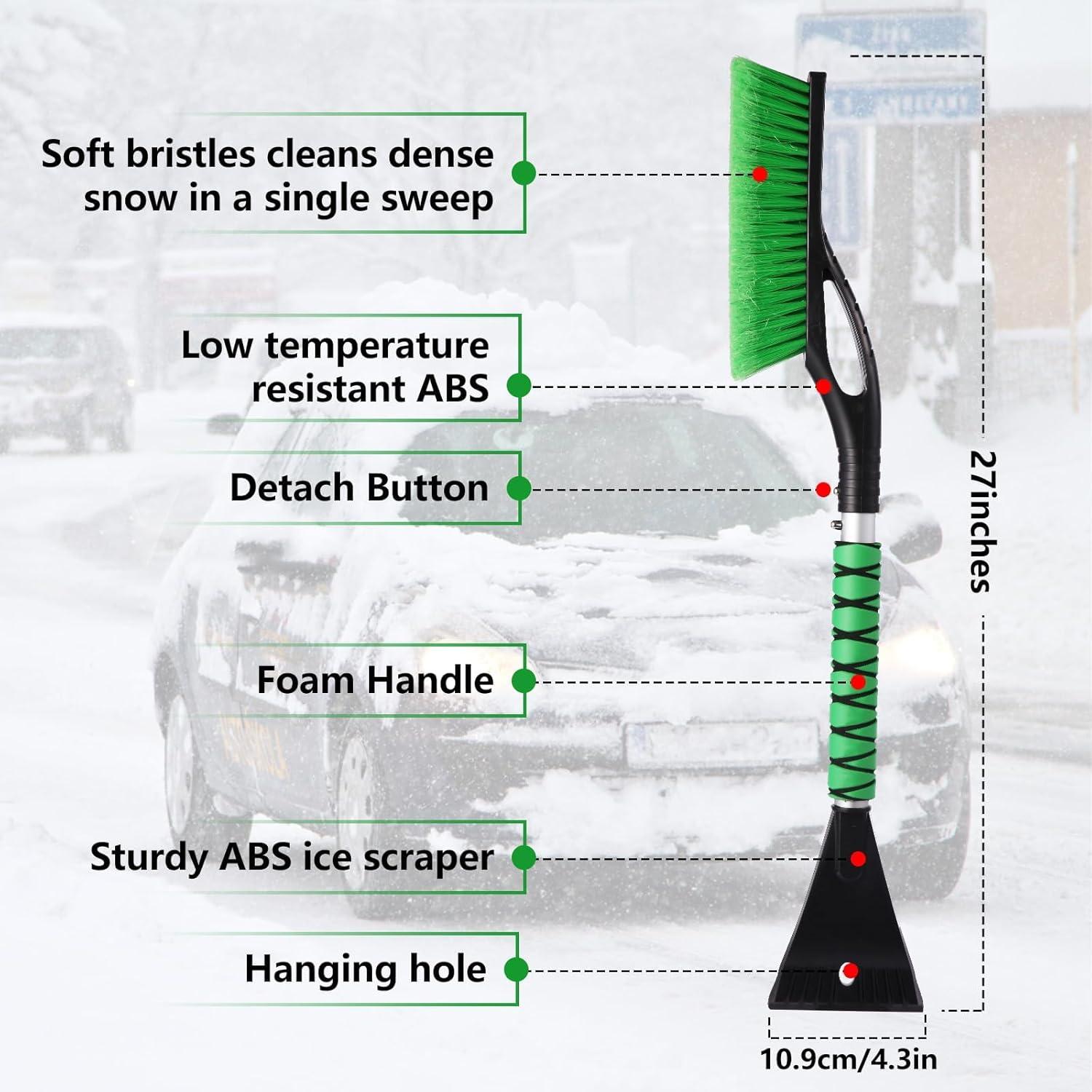 Paquete de 2 Cepillos de Nieve y Raspadores de Hielo aolopw 68.58 cm