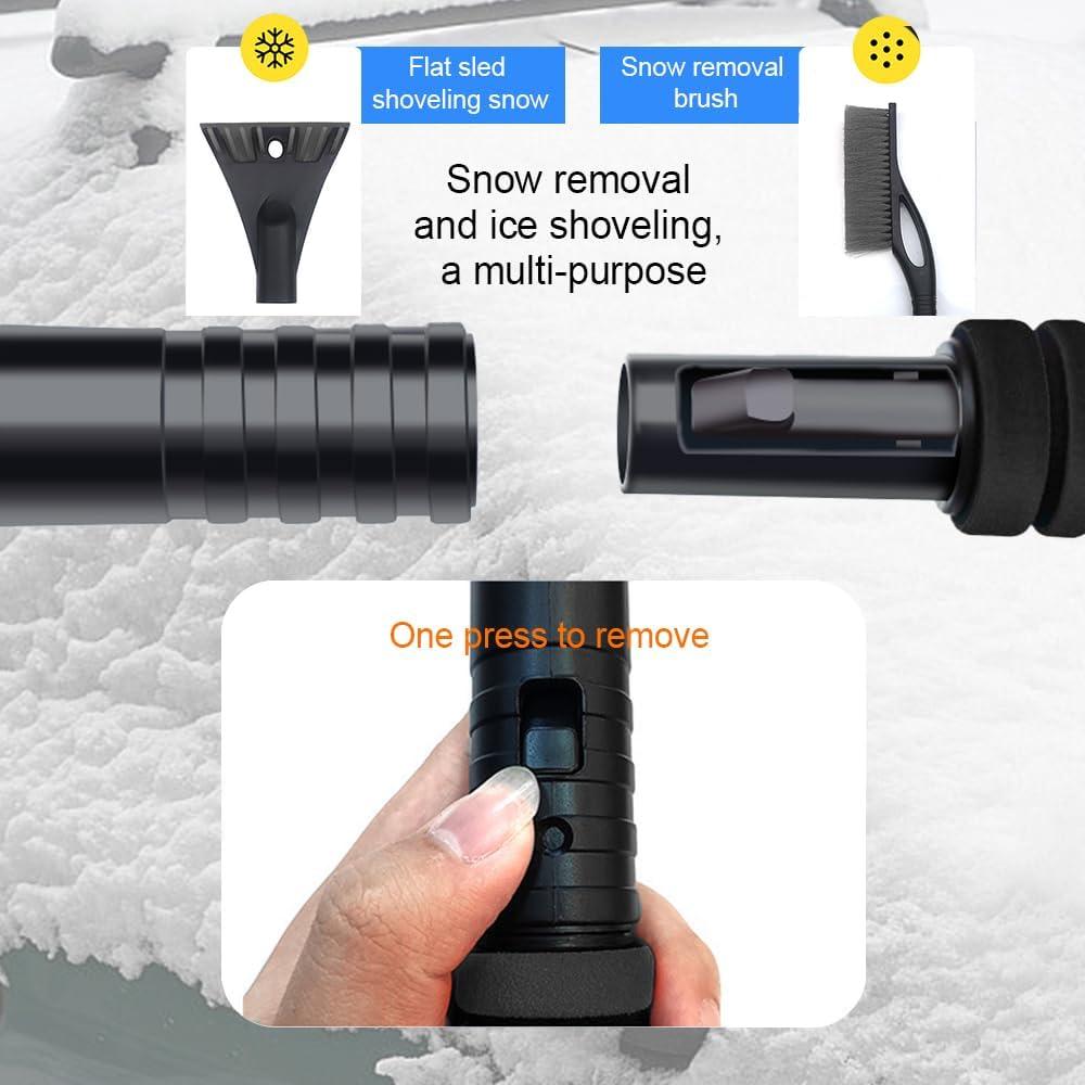 Cepillo de Nieve y Raspador de Hielo CHRYMUM 64cm 2 en 1