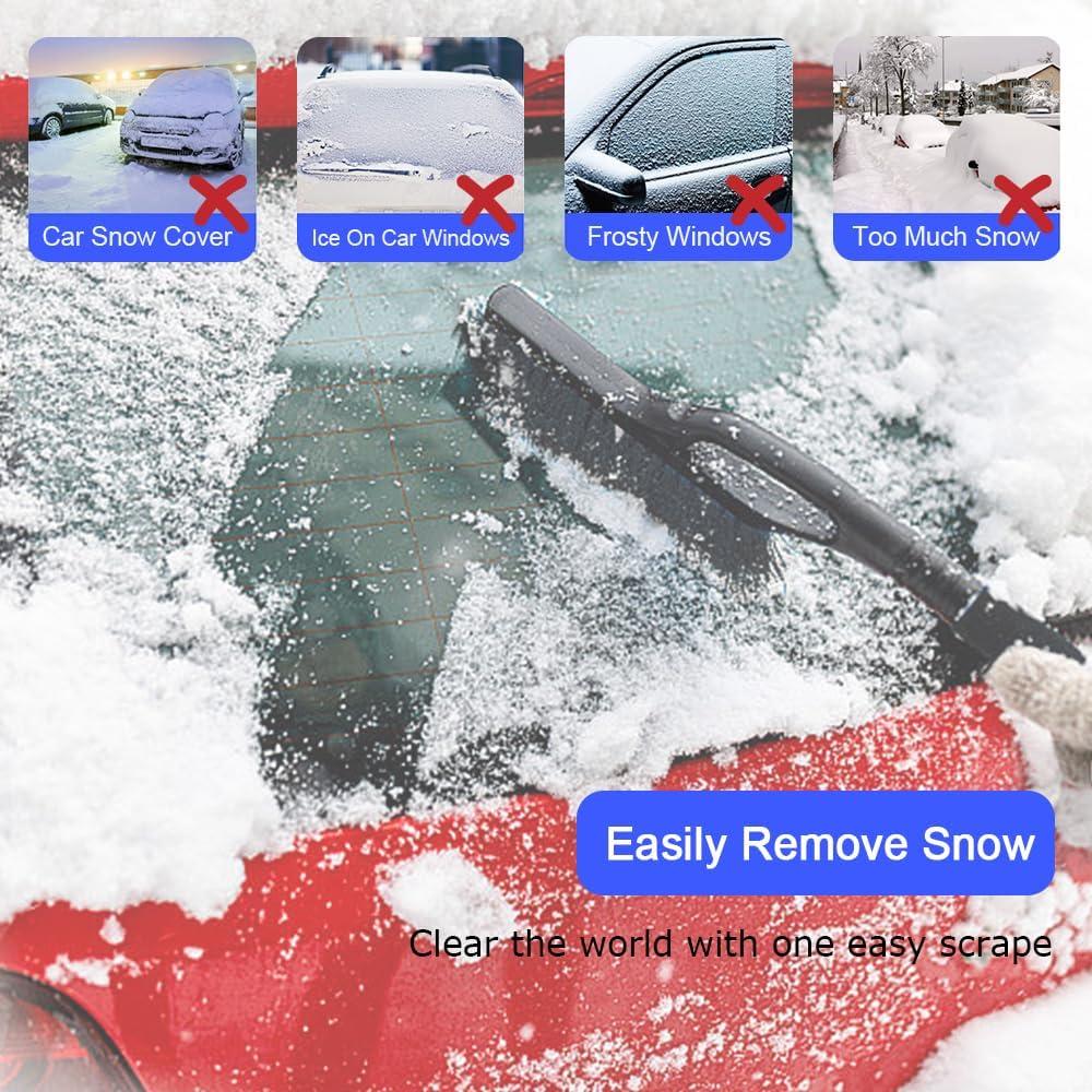 Cepillo de Nieve y Raspador de Hielo CHRYMUM 64cm 2 en 1