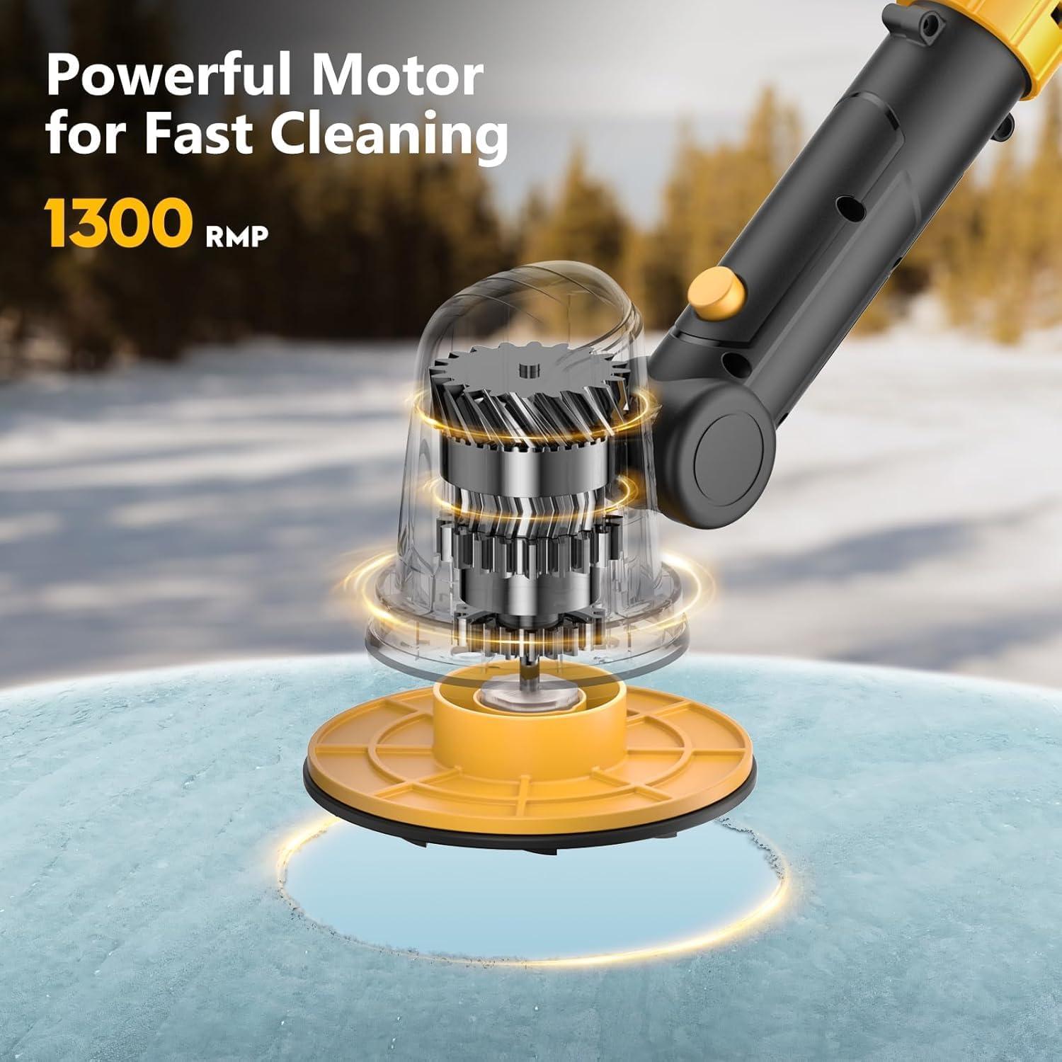Raspador de Hielo Eléctrico IEBUDA 20V, 1600 RPM, Cabezal Ajustable