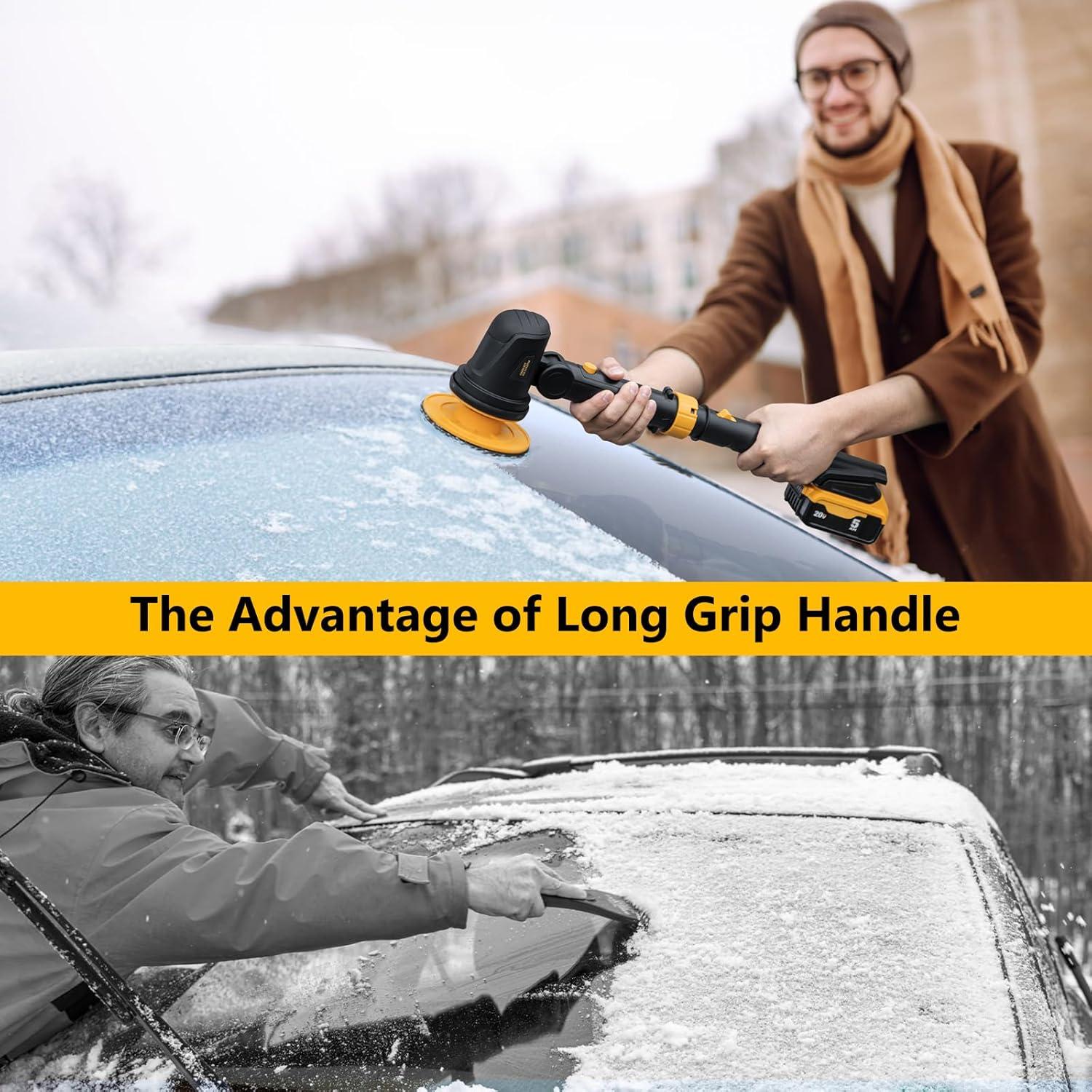 Raspador de Hielo Eléctrico IEBUDA 20V, 1600 RPM, Cabezal Ajustable