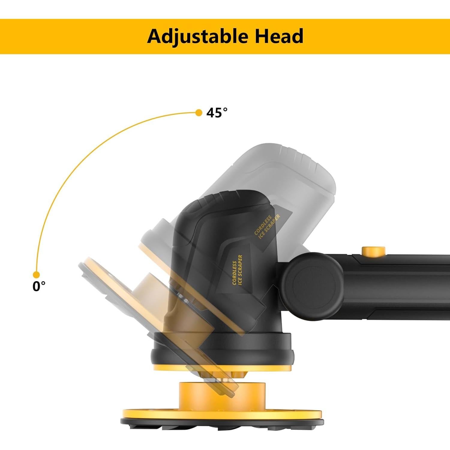 Raspador de Hielo Eléctrico IEBUDA 20V, 1600 RPM, Cabezal Ajustable
