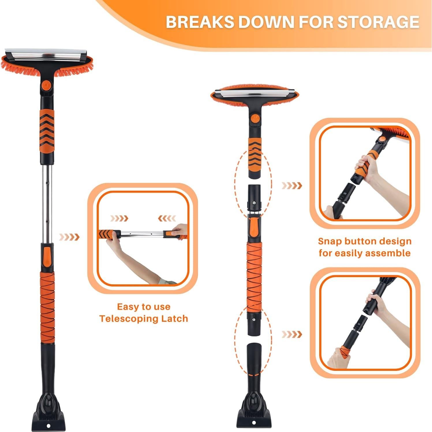 Cepillo de Nieve 3 en 1 KeFanta Telescópico 106.68 cm