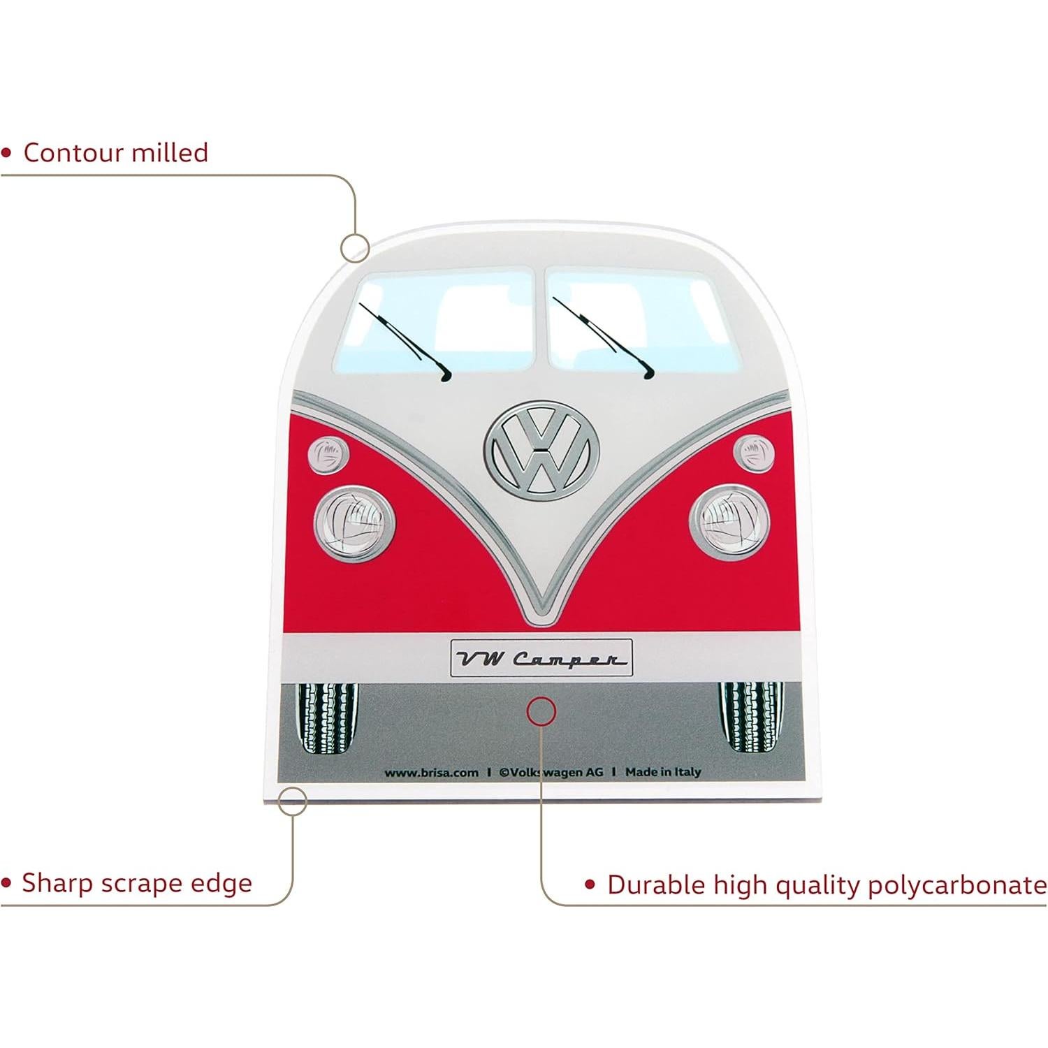 Raspador de Hielo VW T1 Bus Rojo - BRISA 12x15cm