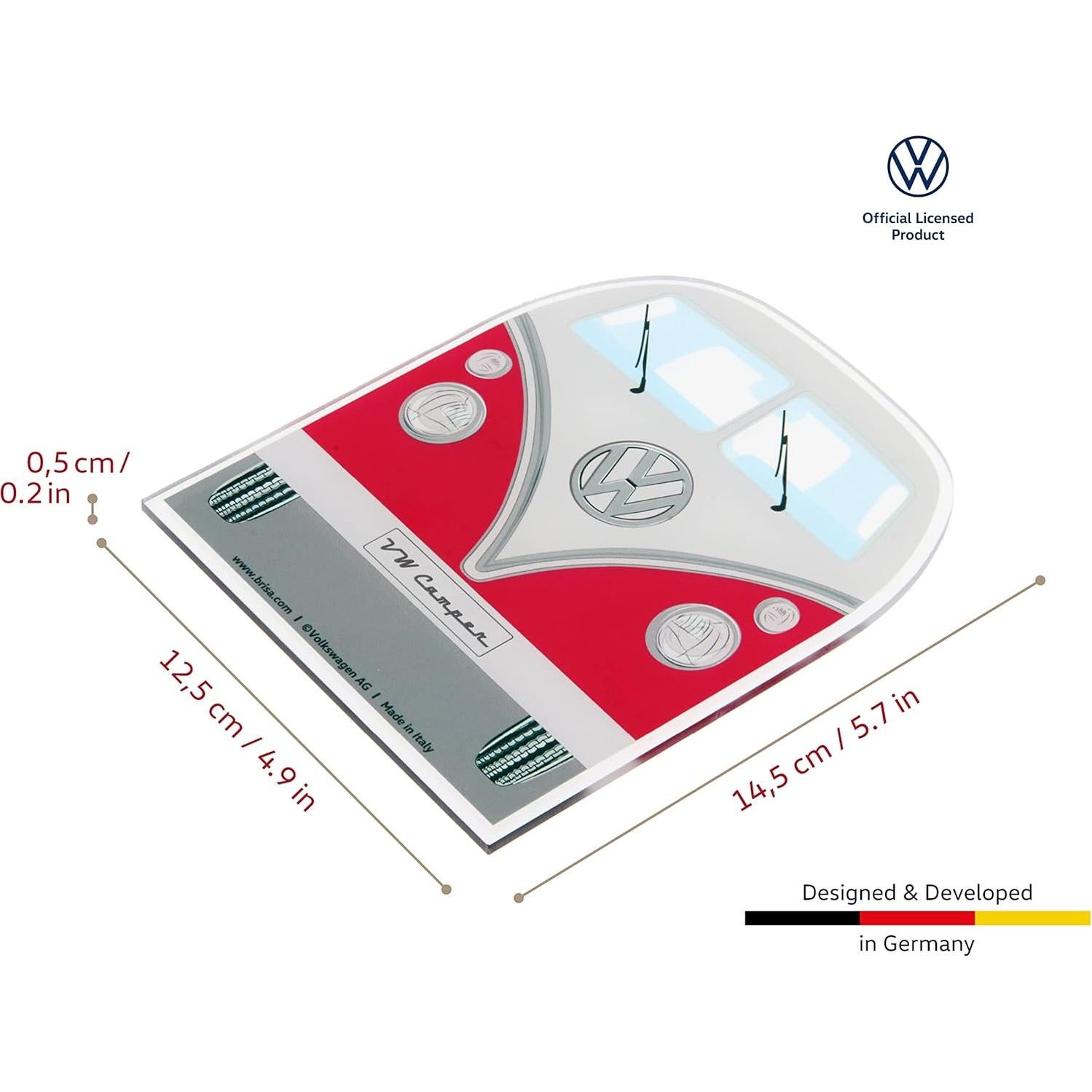 Raspador de Hielo VW T1 Bus Rojo - BRISA 12x15cm