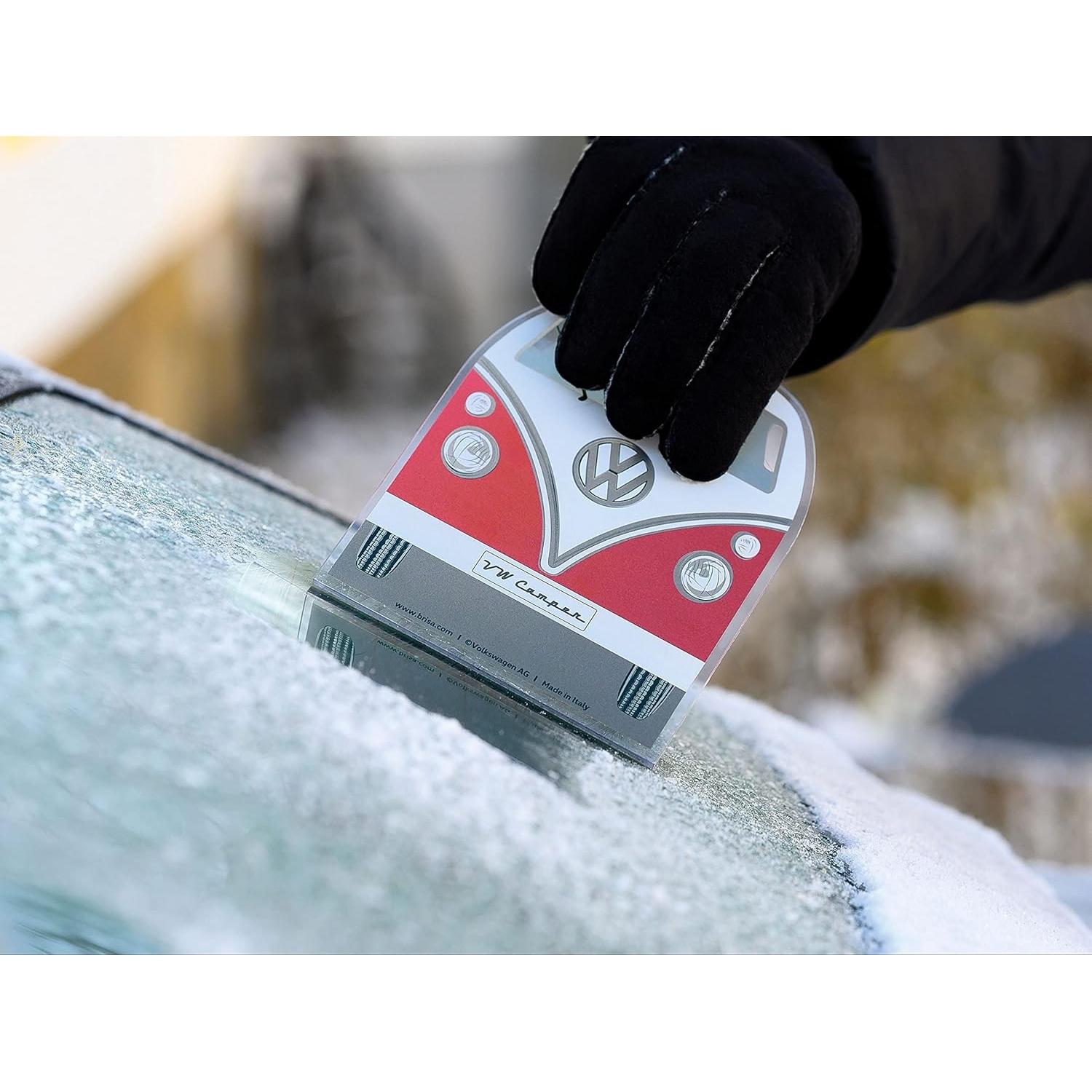 Raspador de Hielo VW T1 Bus Rojo - BRISA 12x15cm