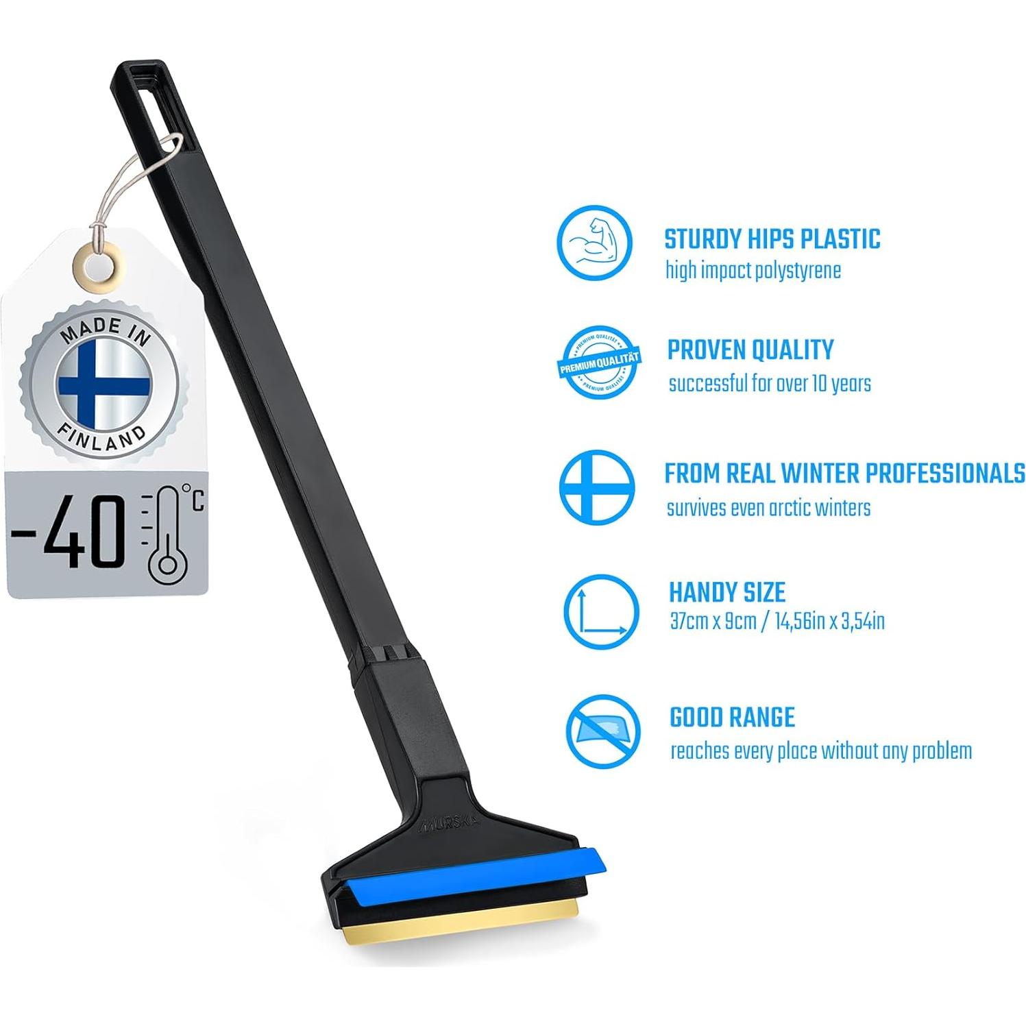 Raspador de Hielo Murska de Mango Largo 370 mm Cuchilla de Latón