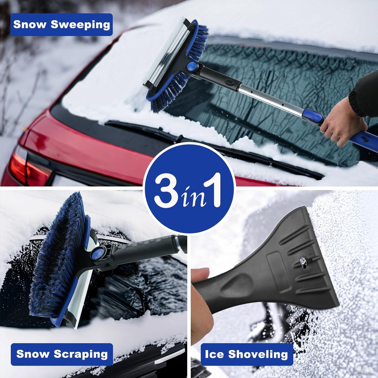 Cepillo de Nieve Extensible CARCAREZ 139.7 cm con Raspador