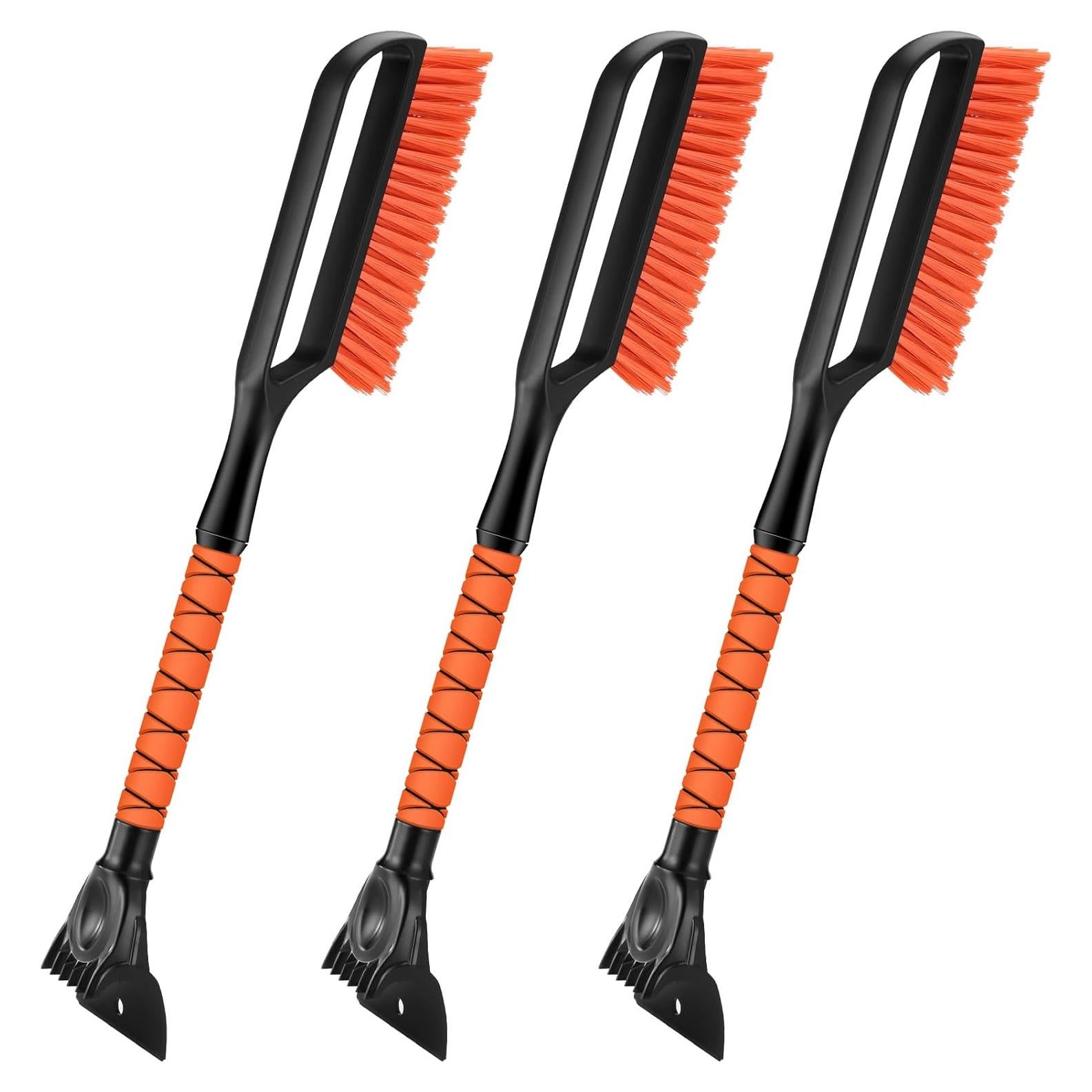 Odoland Cepillo de Nieve y Raspador de Hielo 68cm Naranja