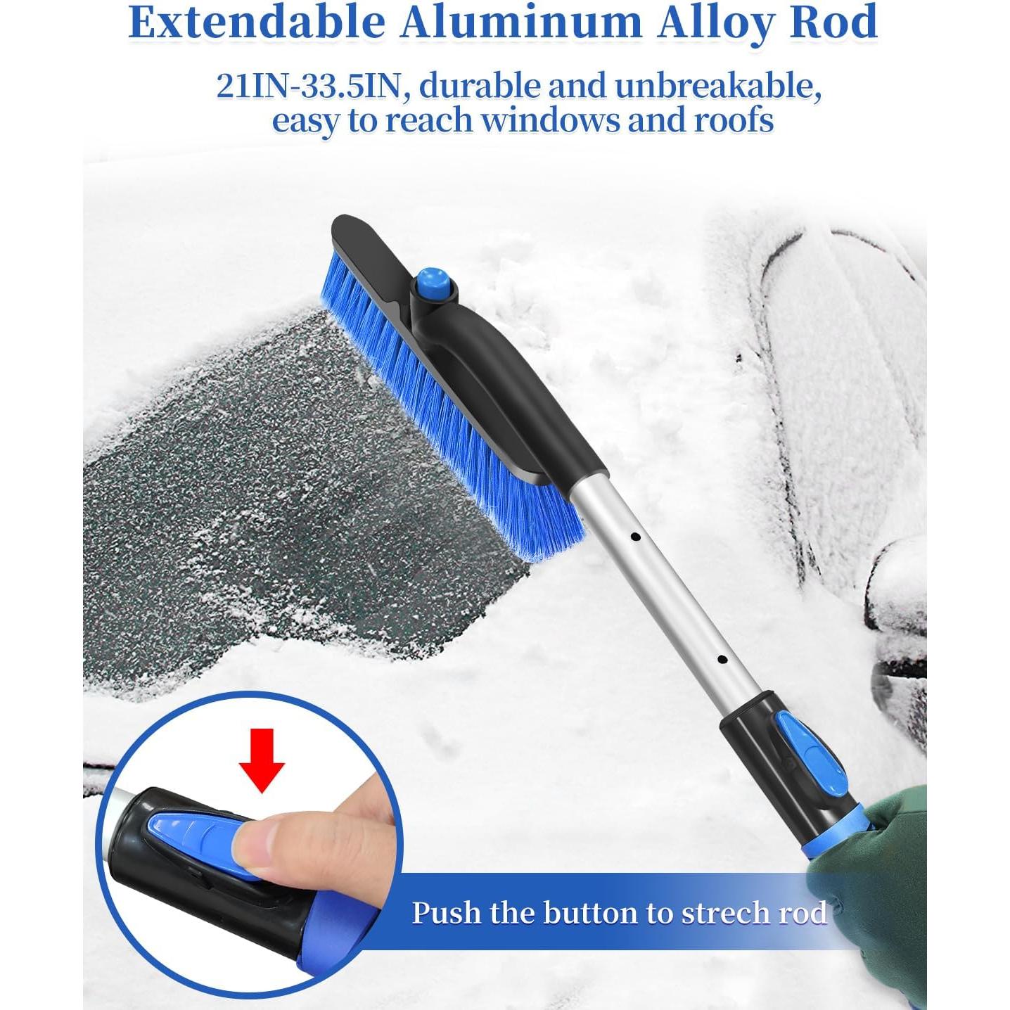 Raspador de Nieve Auccutro con Cepillo Extensible 85 cm