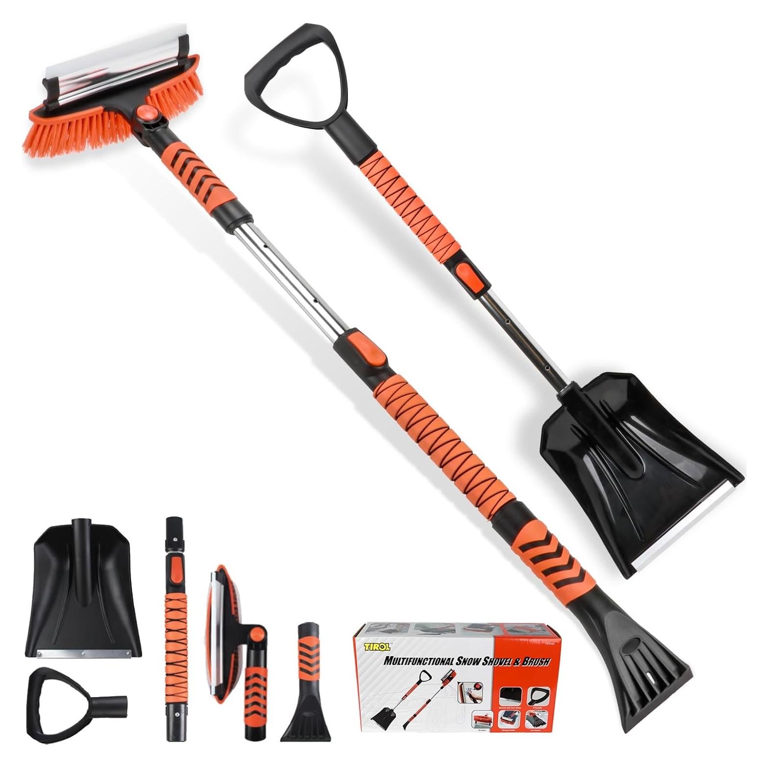 Raspador de Hielo y Cepillo de Nieve TIROL T88829 4 en 1