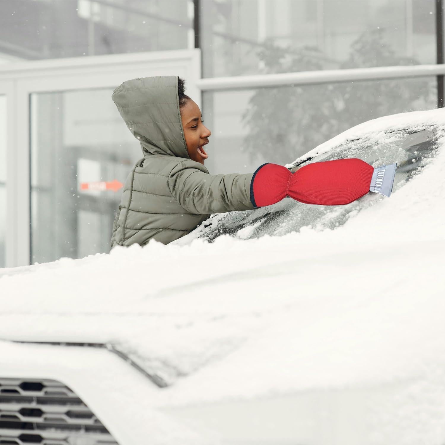 Raspador de Hielo con Guantes Zisqerts Azul - 2 Piezas