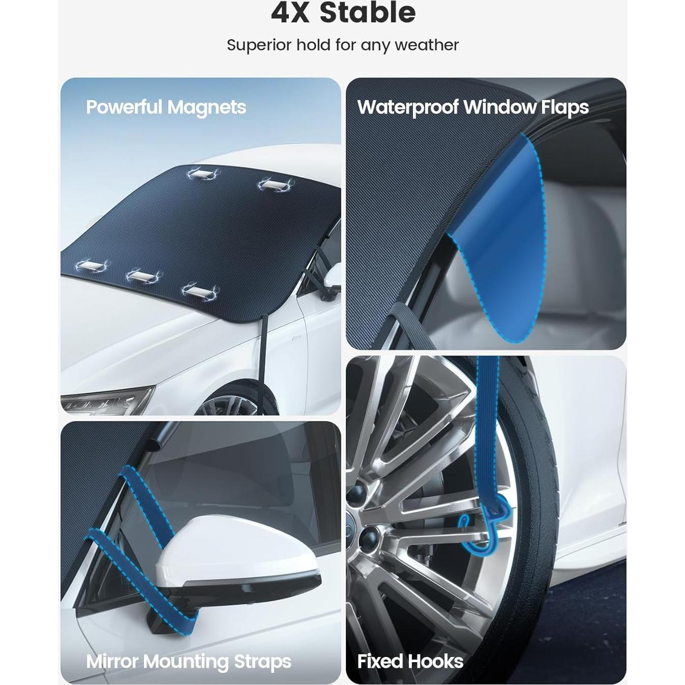 Cubierta de Parabrisas Lamicall para Nieve y Hielo 800D 157.48cm