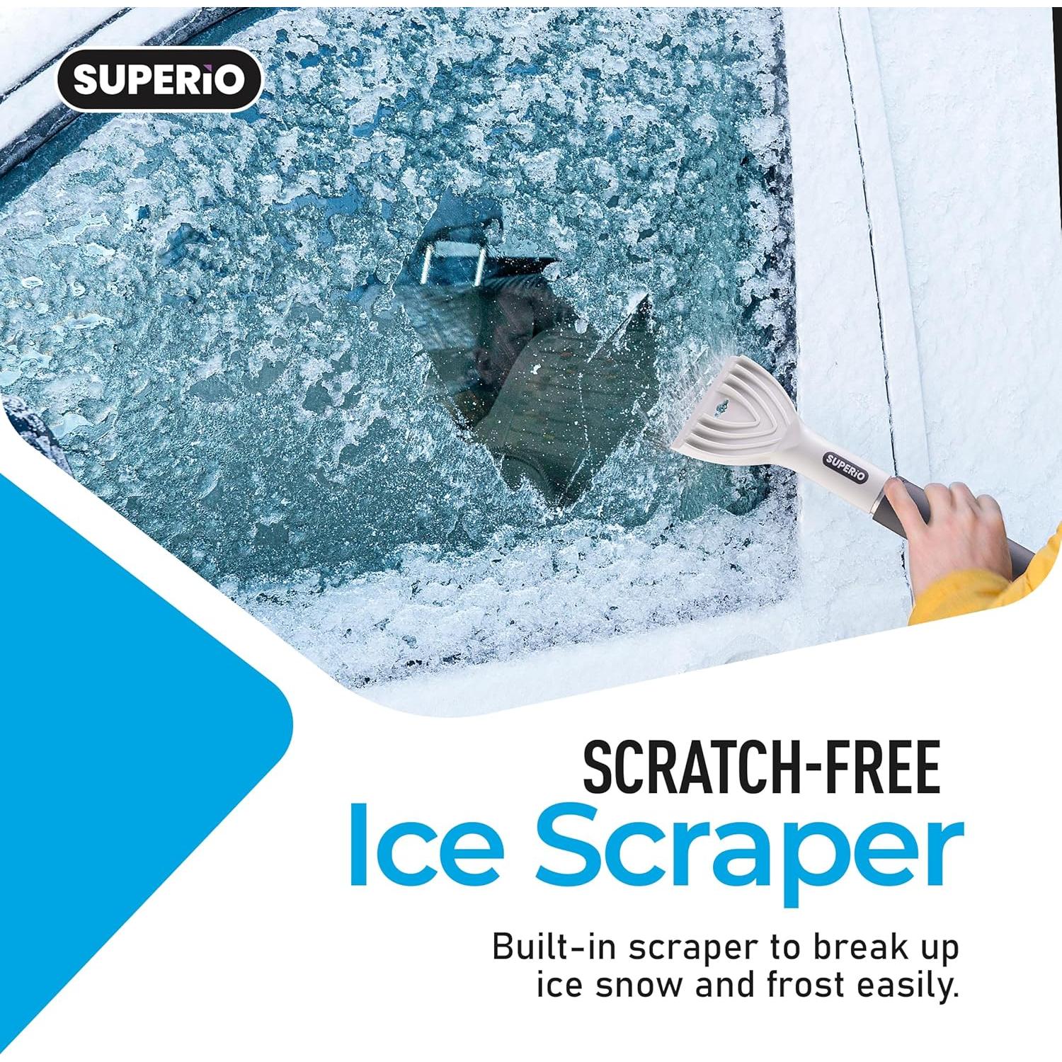 Raspador y Cepillo de Nieve Superio 2 en 1 con Mango Extensible