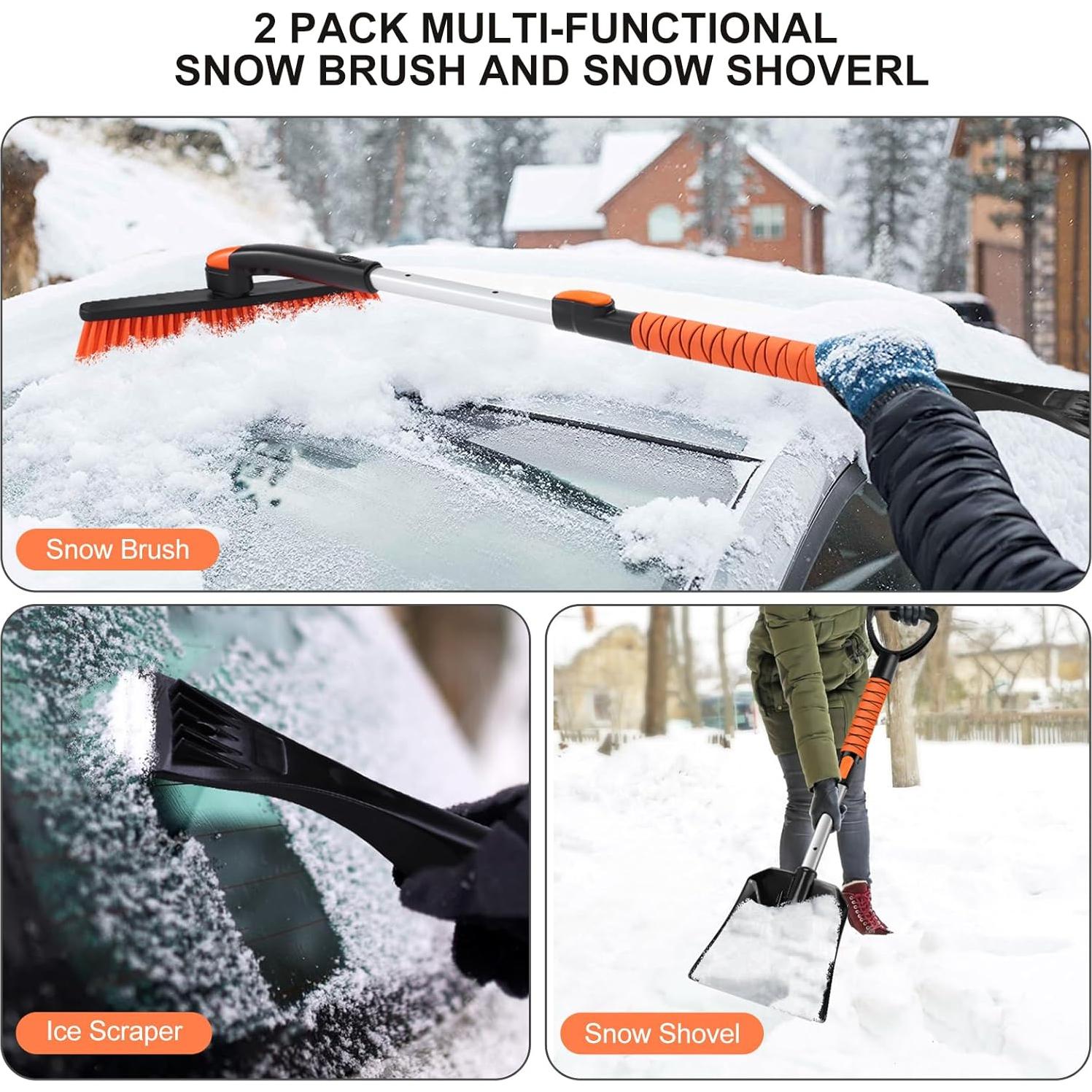 Raspador de Hielo Odoland 2 en 1 con Cepillo y Pala 88.9 cm