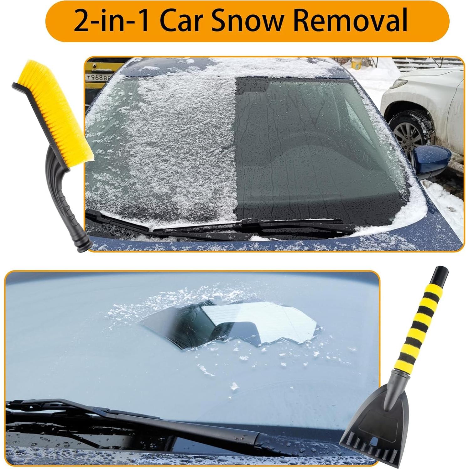 Cepillo de Nieve Ecocstm 64.8 cm y Raspador de Hielo Desmontable