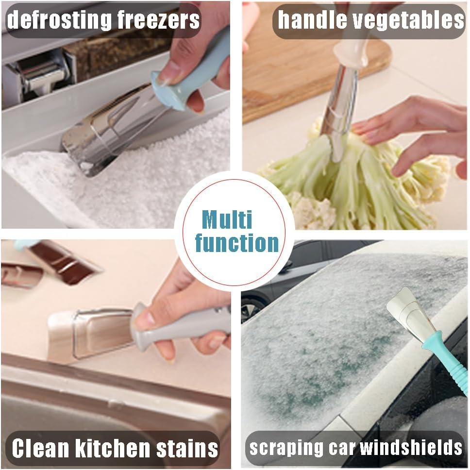 Raspador de Hielo OULIGET Doble Cabeza 2 Piezas Acero Inoxidable