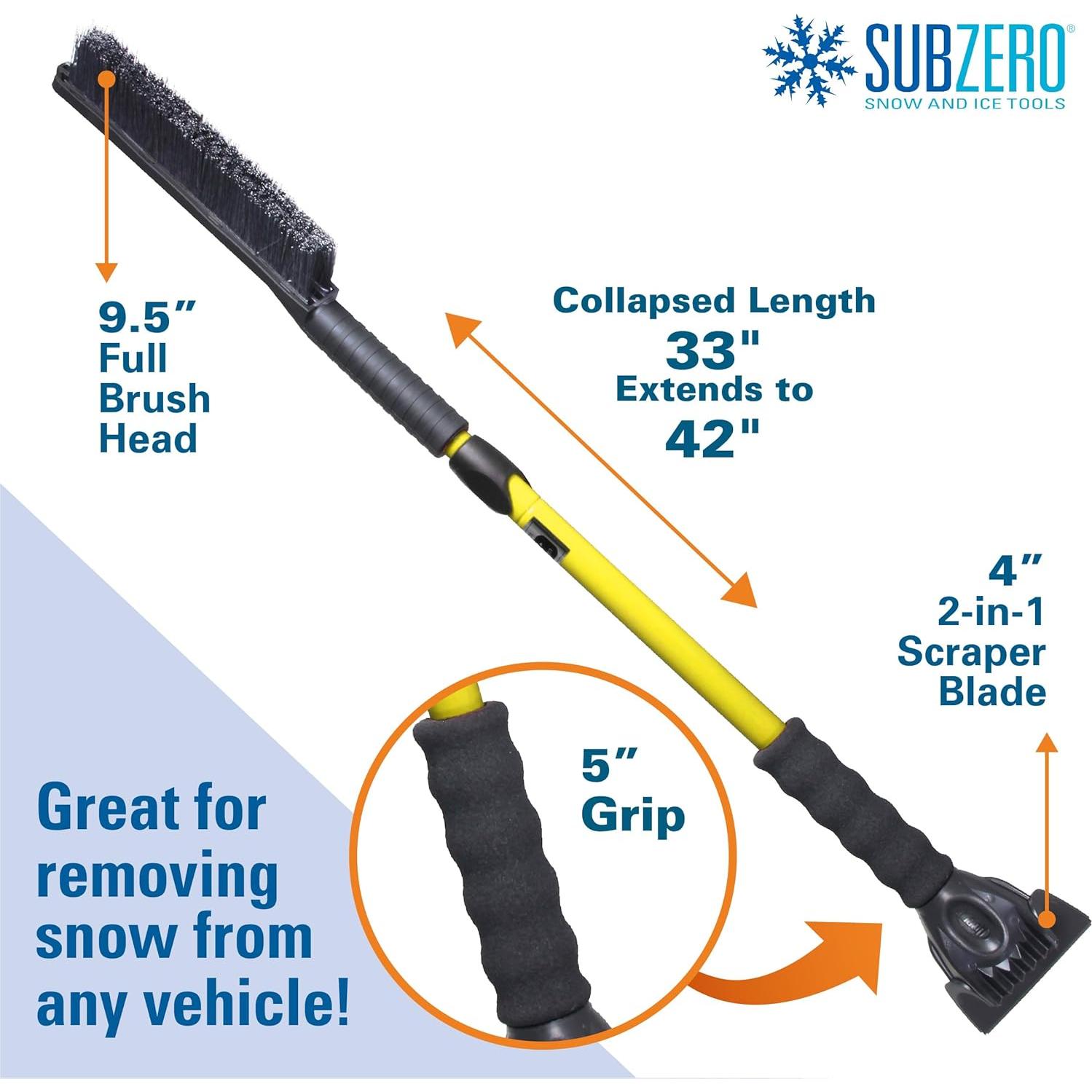 Cepillo de Nieve Telescópico SubZero 106.68 cm con Bloqueo