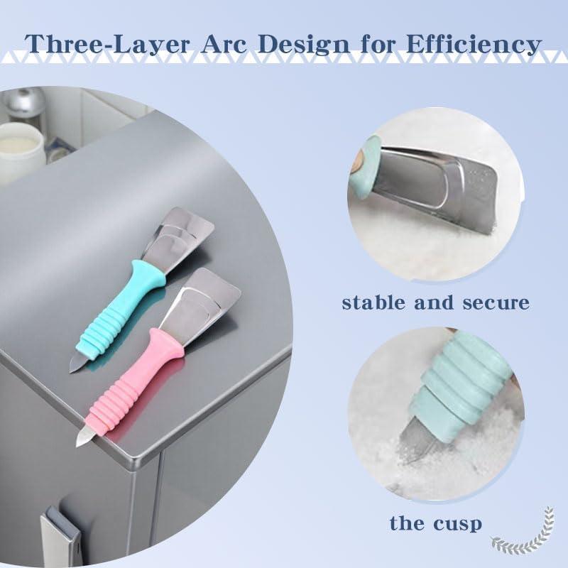 Raspador de Hielo YAFIYGI 2 Pcs Doble Cabeza Ergonómico