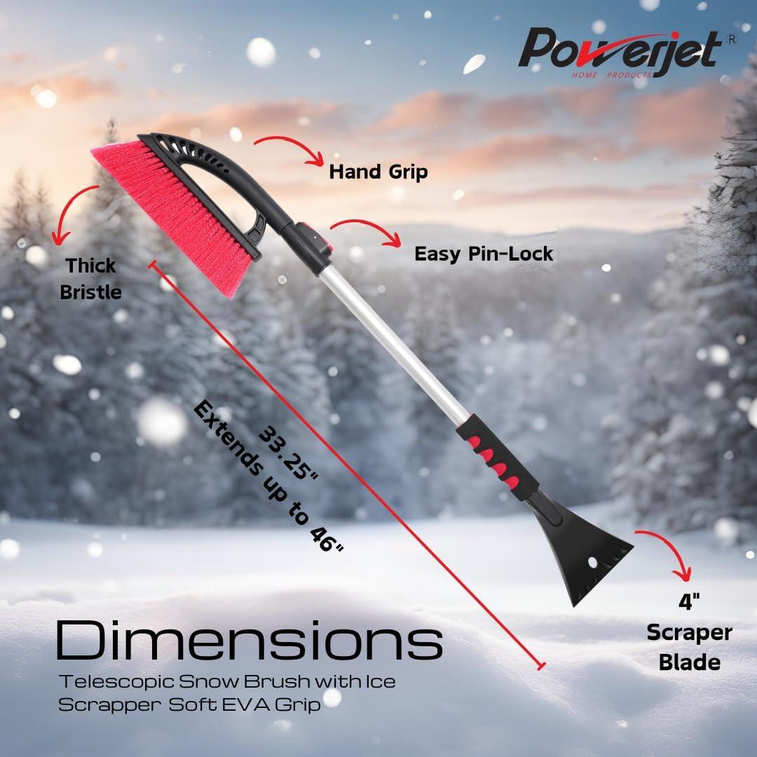Cepillo de Nieve Extensible Powerjet C80100 con Raspador