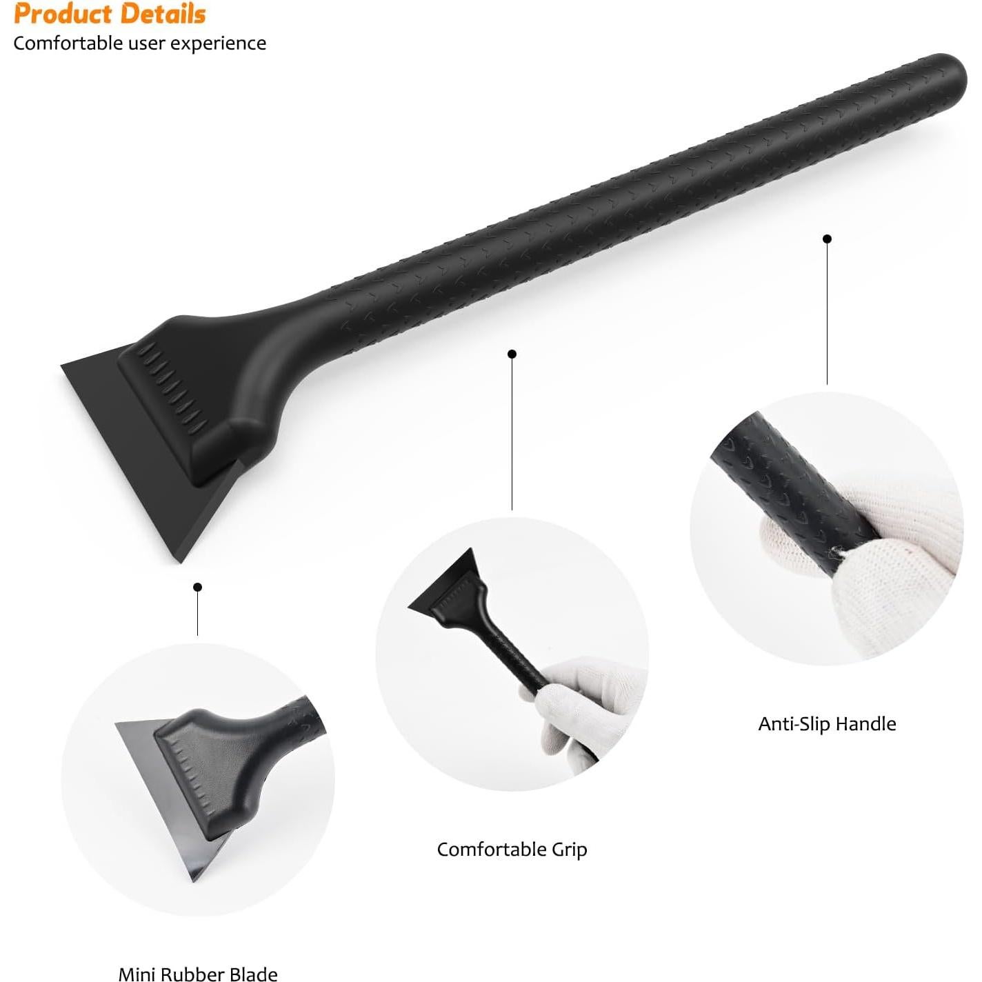 Raspador de Ventanas EHDIS 5" Goma y Mango Ergonómico