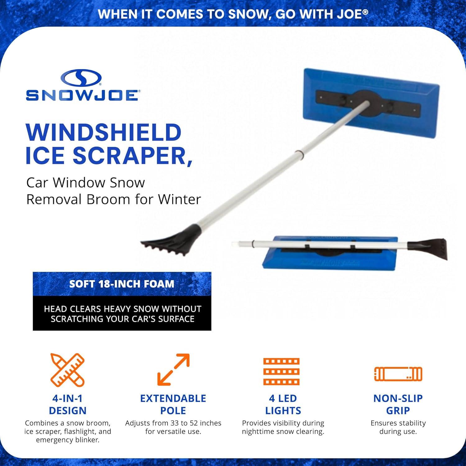 Scraper de Hielo Snow Joe SJBLZD 6 Pack con Escoba y Linterna