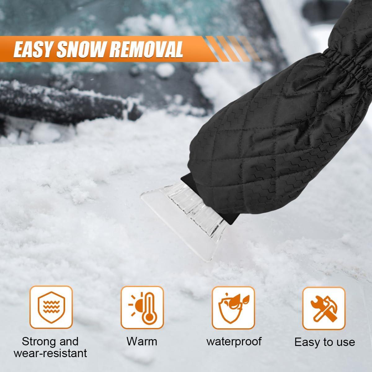 Raspador de Hielo para Auto con Guante KITUREK Negro 32.5x22cm