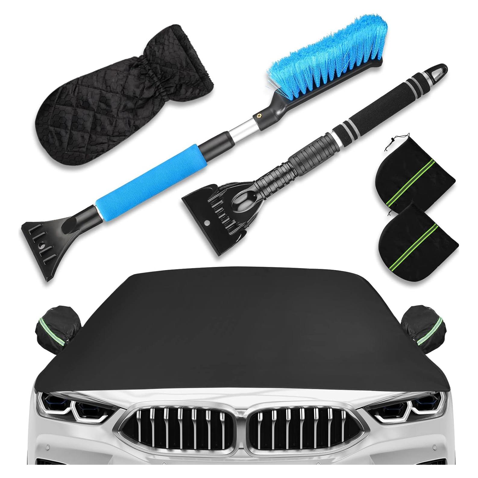 Kit Cubierta Parabrisas Invierno Tallew 5 Pcs con Raspador y Guante