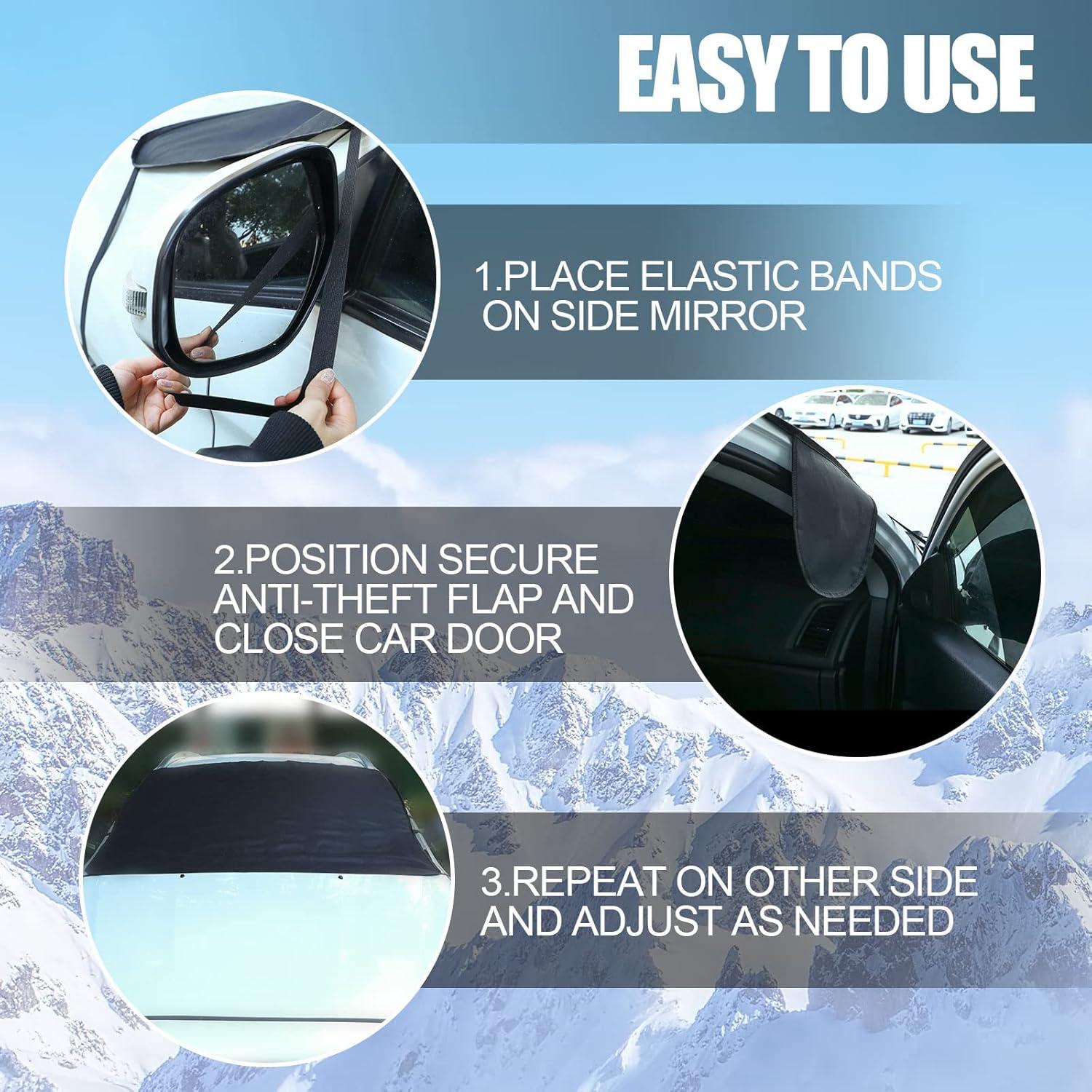 Kit Cubierta Parabrisas Invierno Tallew 5 Pcs con Raspador y Guante