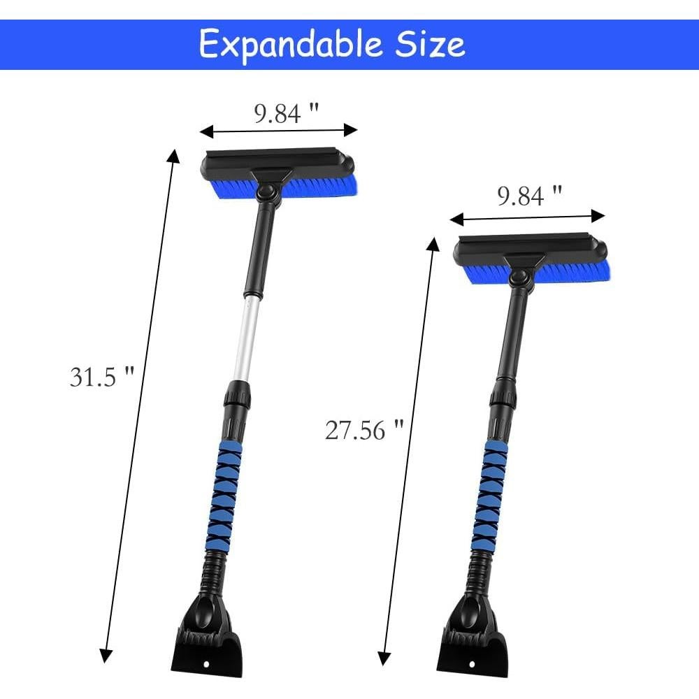 Cepillo de Nieve 3 en 1 GOSNLDOW con Mango Telescópico 80 cm