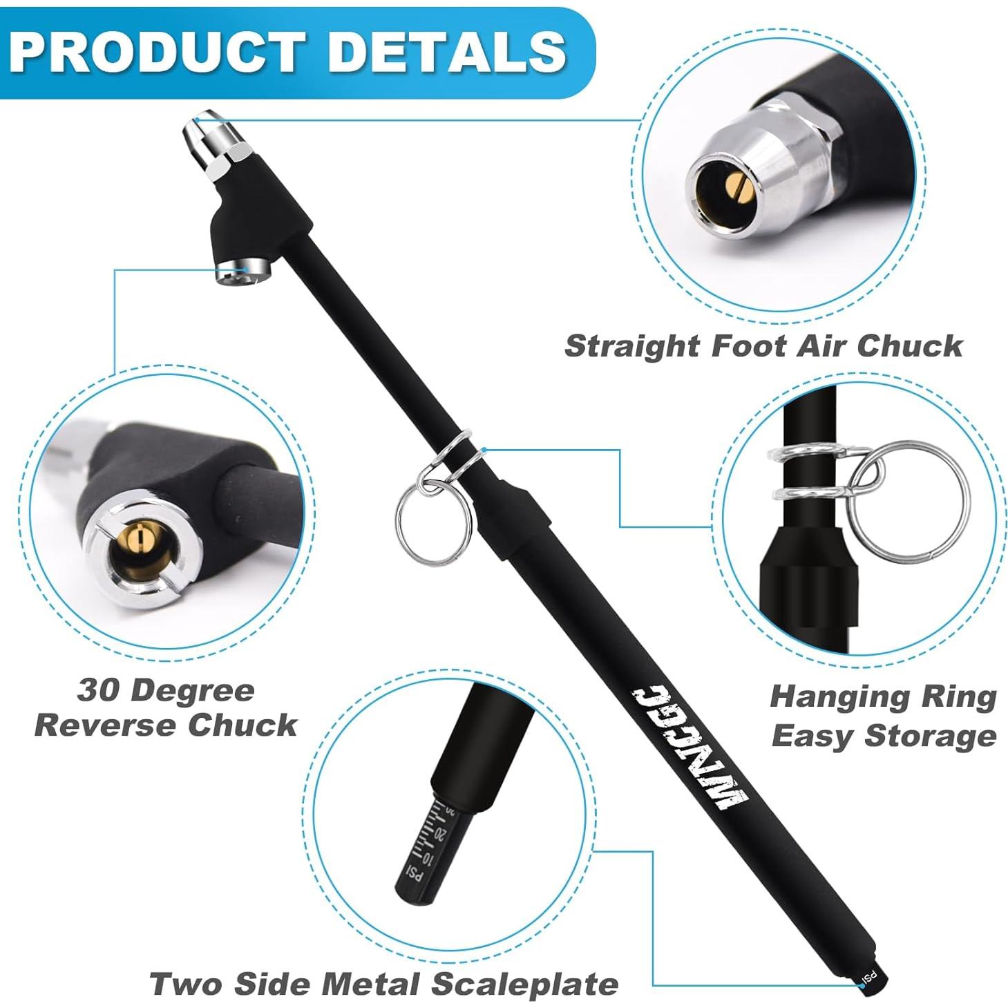 Manómetro de Presión de Aire WNCGC 30 cm Doble Cabeza 10-150 PSI