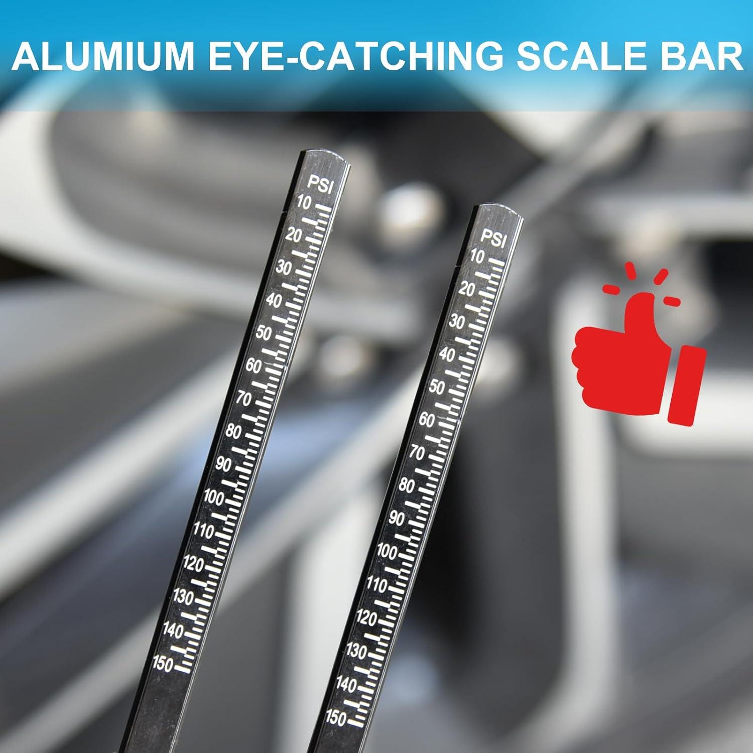 Manómetro de Presión de Aire WNCGC 30 cm Doble Cabeza 10-150 PSI