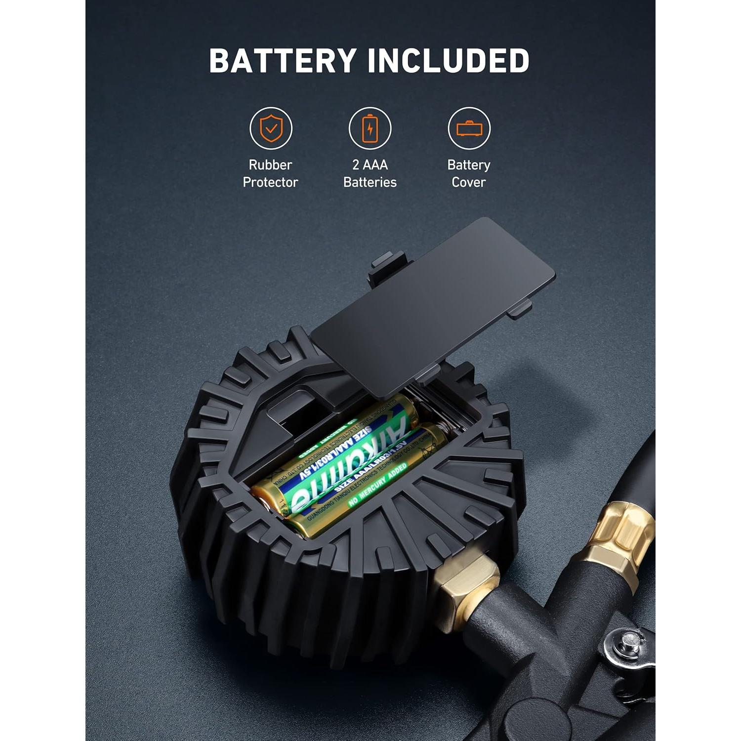 Medidor de Presión de Neumáticos Digital AstroAI 250 PSI con Inflador