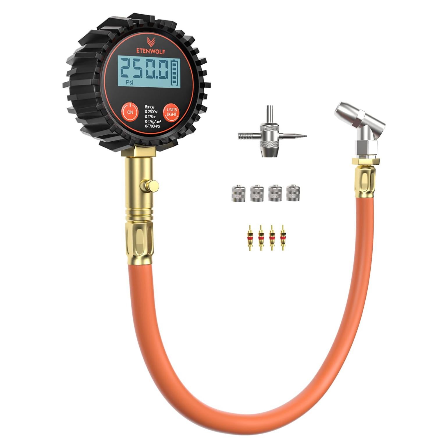 Medidor Digital de Presión de Neumáticos ETENWOLF T400 0-17.24 bar