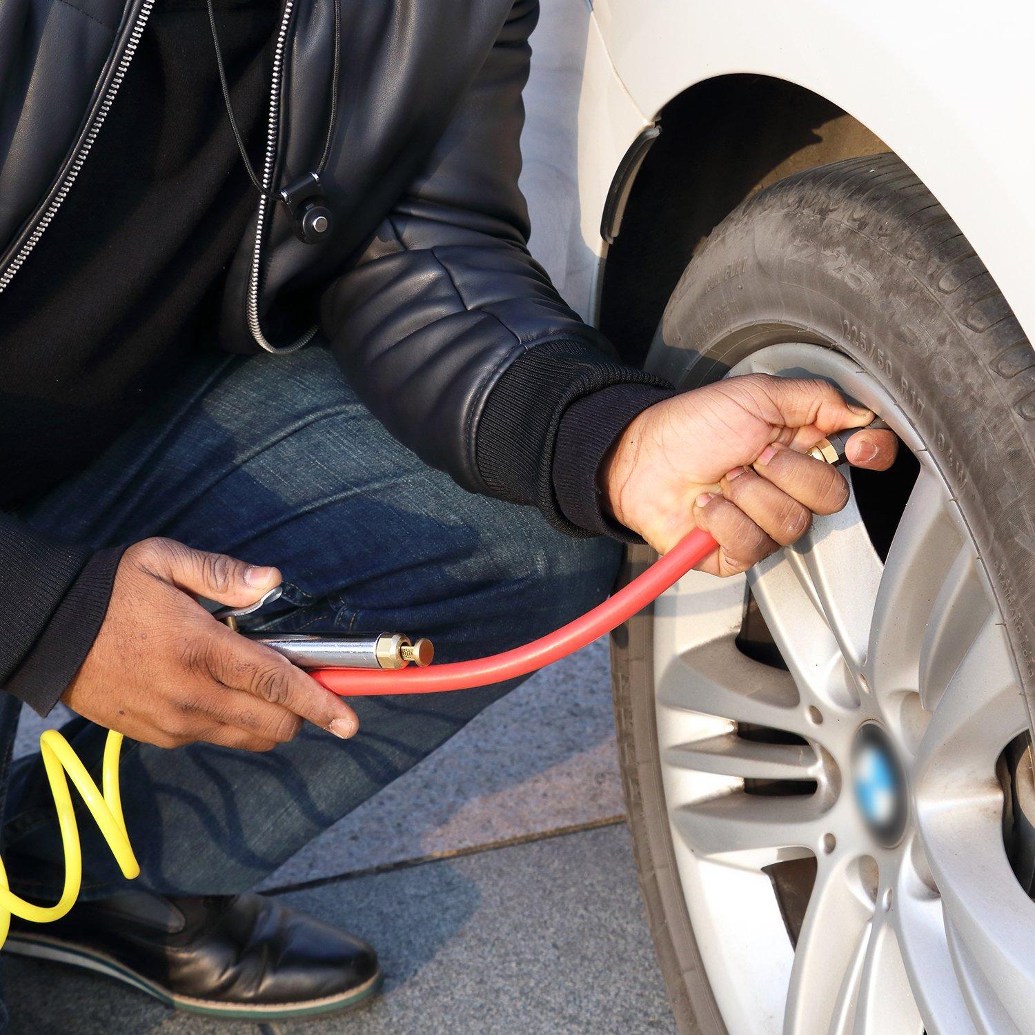 Medidor de Inflador de Neumáticos WYNNsky 10-90 PSI con Manguera 30 cm