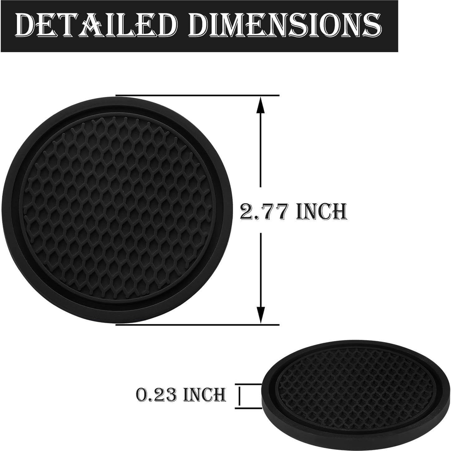 Posavasos SINGARO para Coche 4PCS Silicona Antideslizante