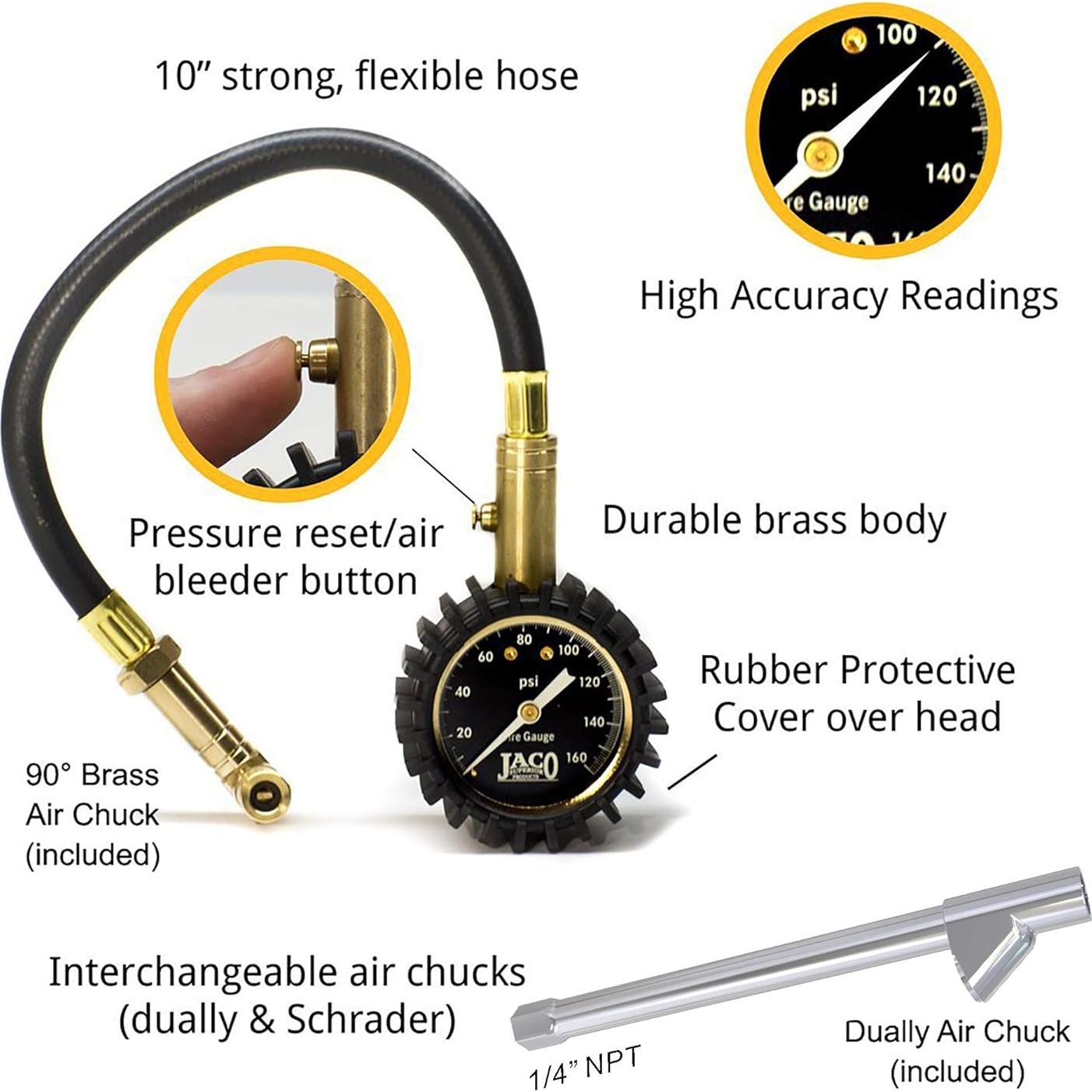 Medidor de Presión de Neumáticos JACO EliteProPlus 160 PSI