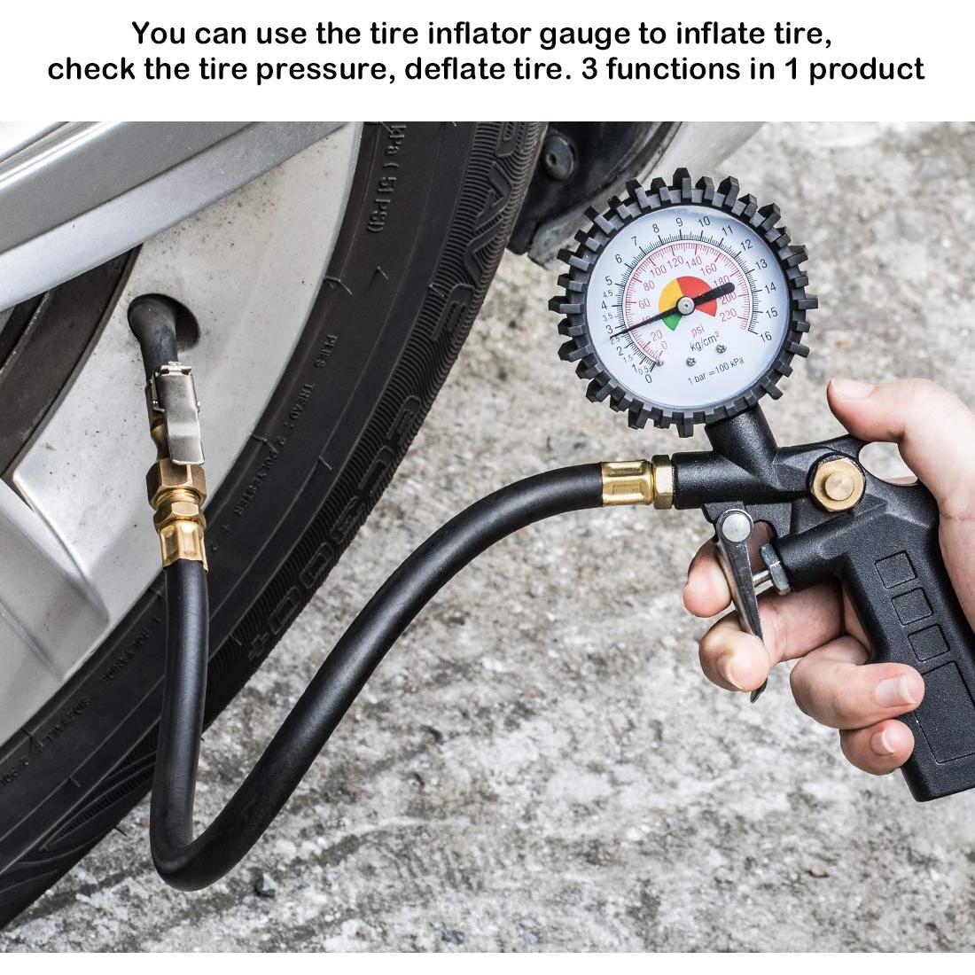 Inflador y Medidor de Presión de Neumáticos CZC AUTO 3 en 1