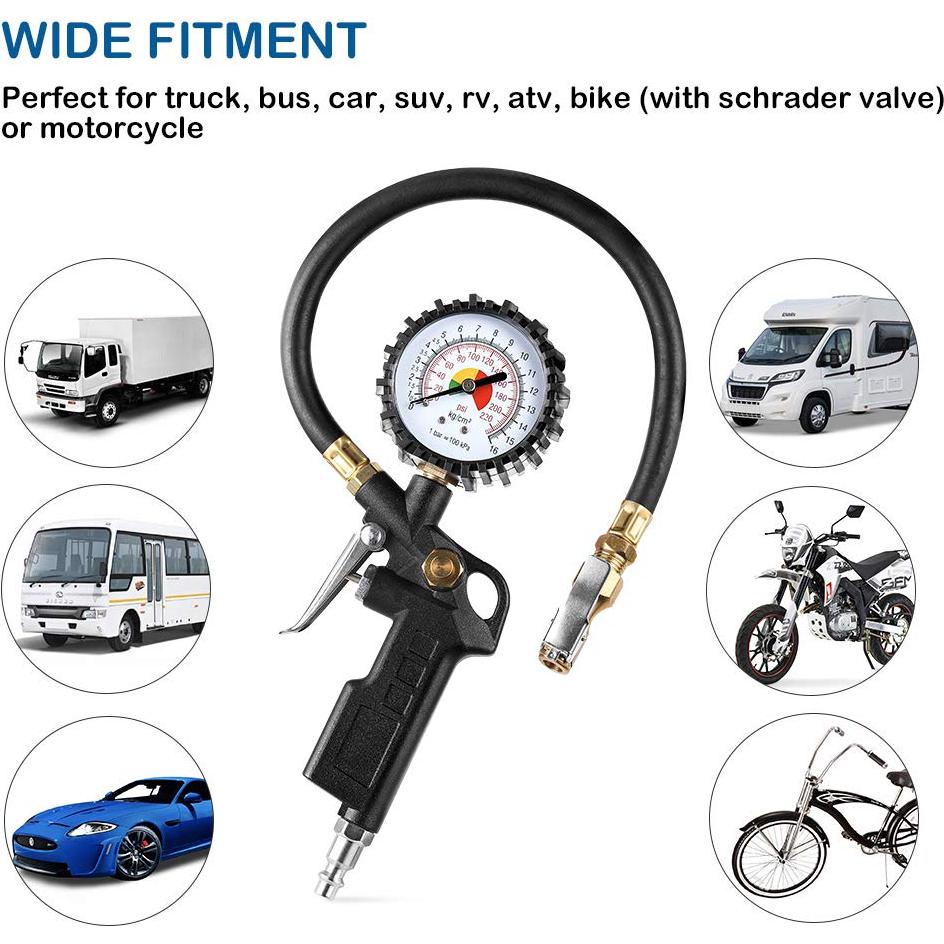 Inflador y Medidor de Presión de Neumáticos CZC AUTO 3 en 1